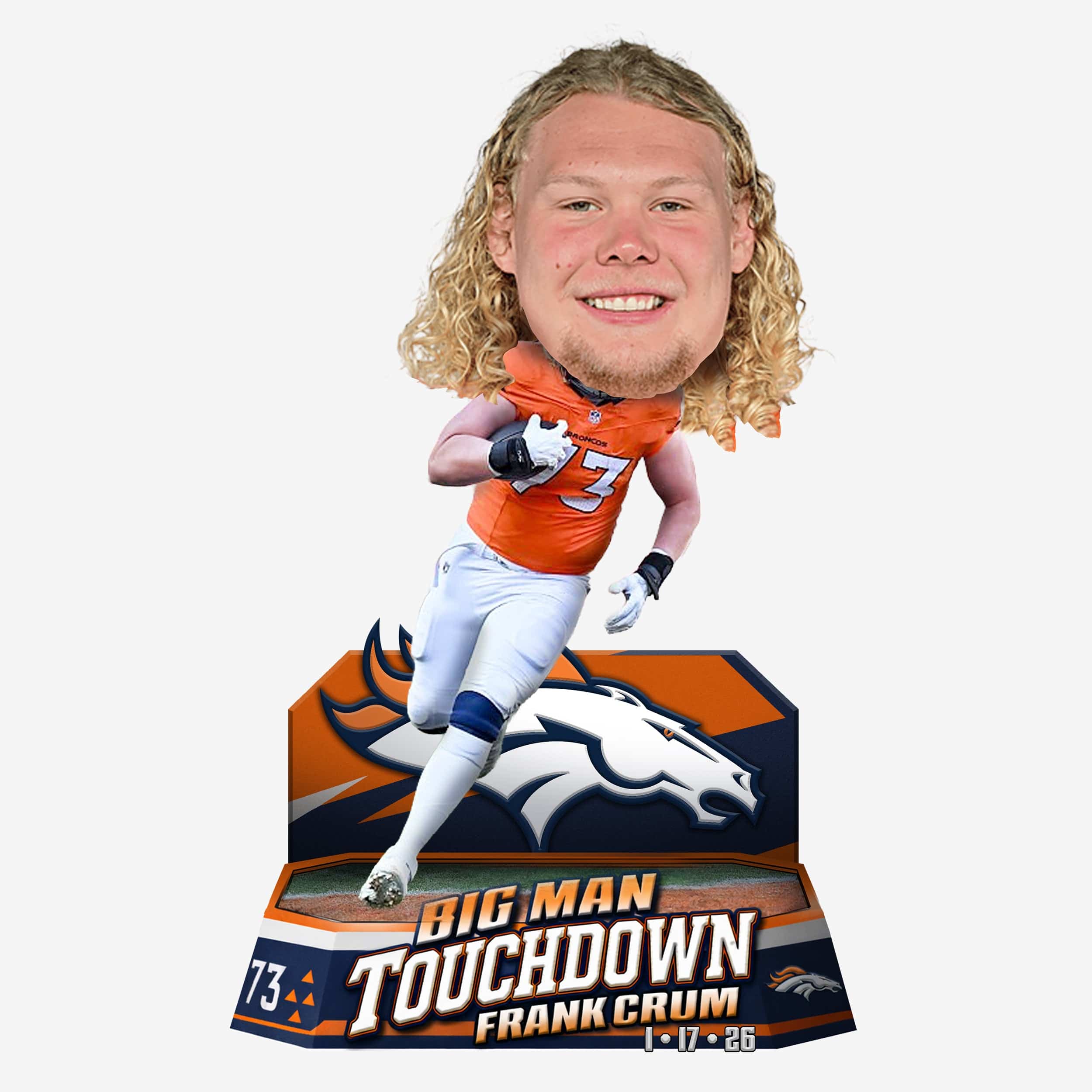Frank Crum Denver Broncos Divisional  Round Touchdown Bobblehead