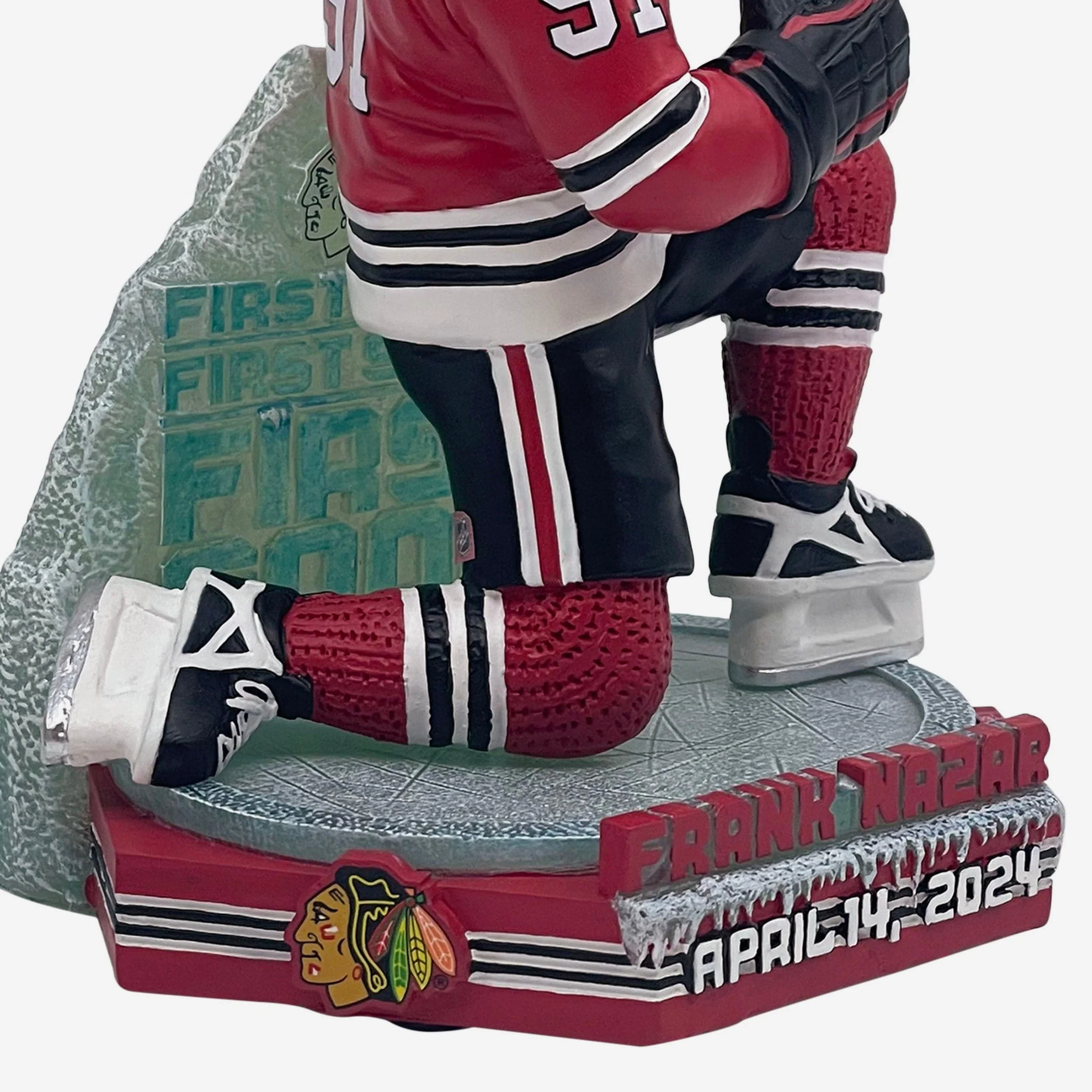 Frank Nazar Chicago Blackhawks First Career Goal Bobblehead - Image 3