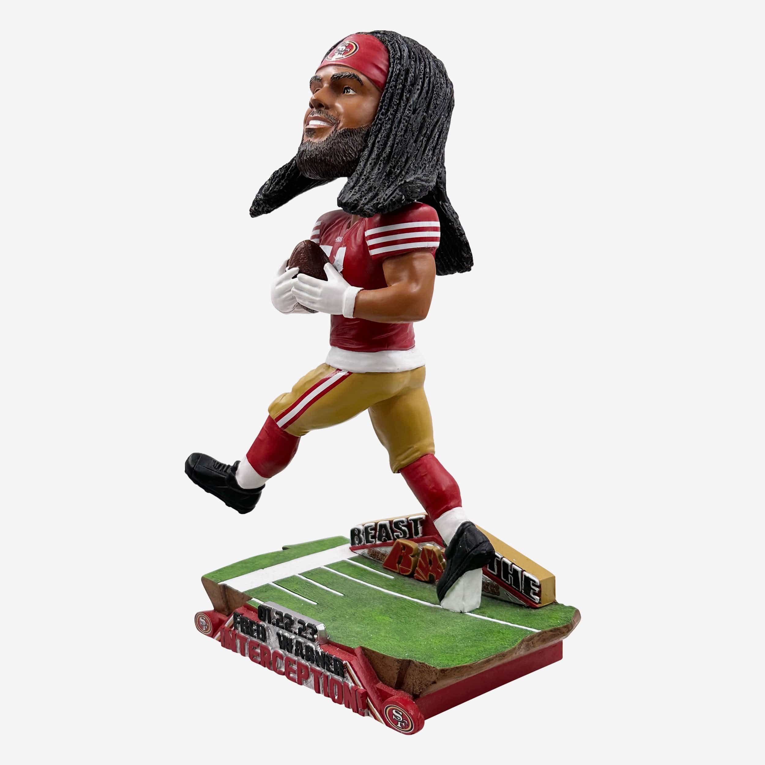 Fred Warner San Francisco 49ers Beast in the Bay Interception Bobblehead - Image 4