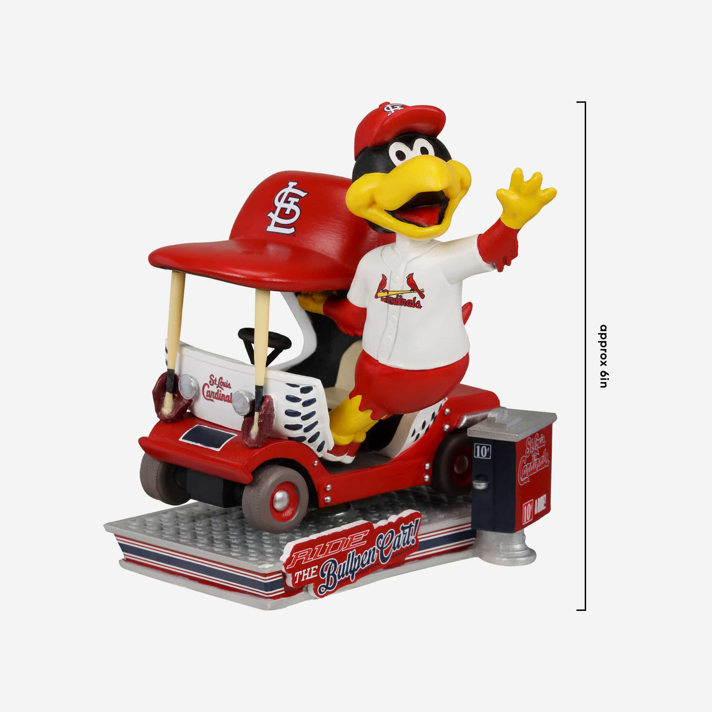 Fredbird St Louis Cardinals Bullpen Cart Mascot Bobblehead - Image 4