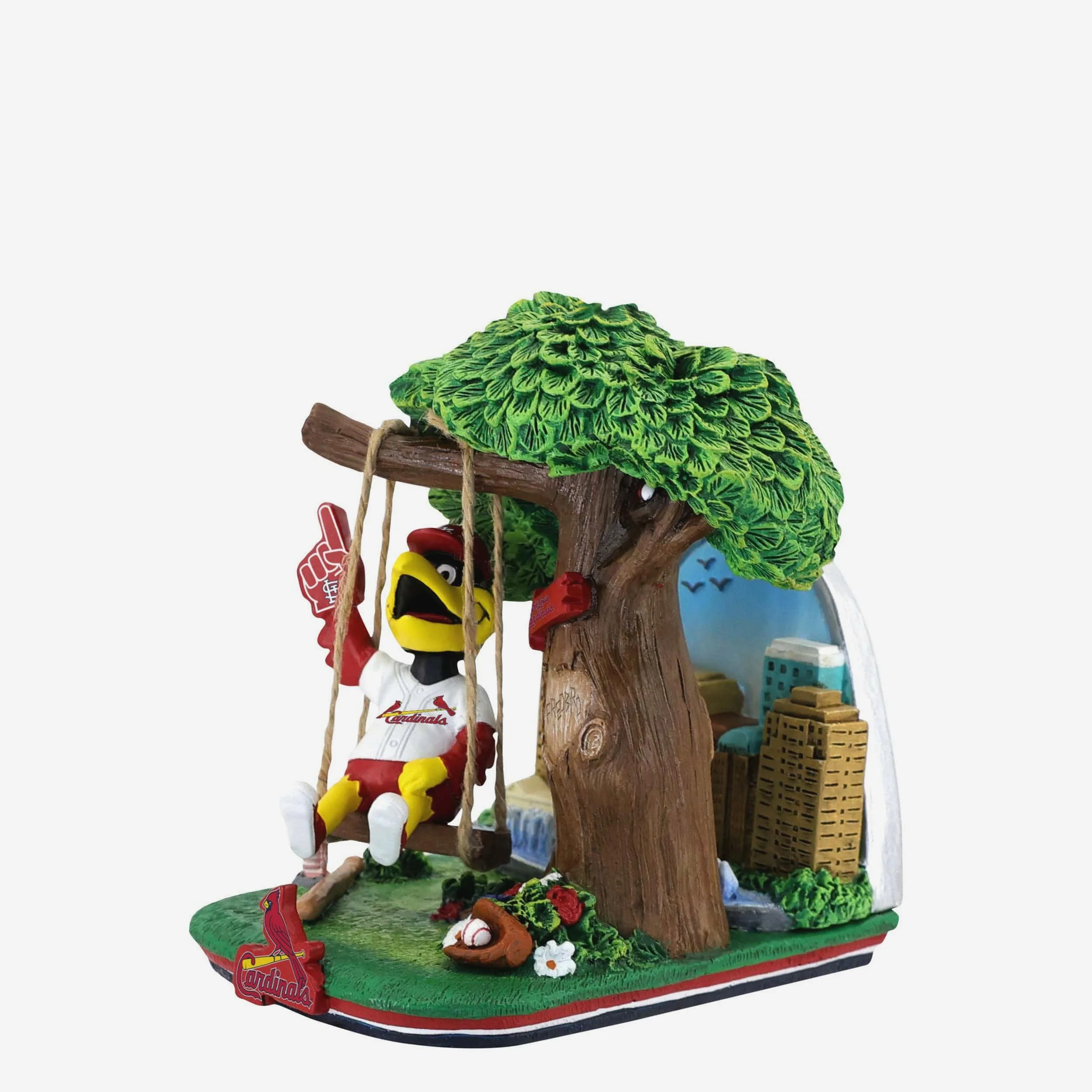 Fredbird St Louis Cardinals City Park Swing Mini Bobblehead - Image 4
