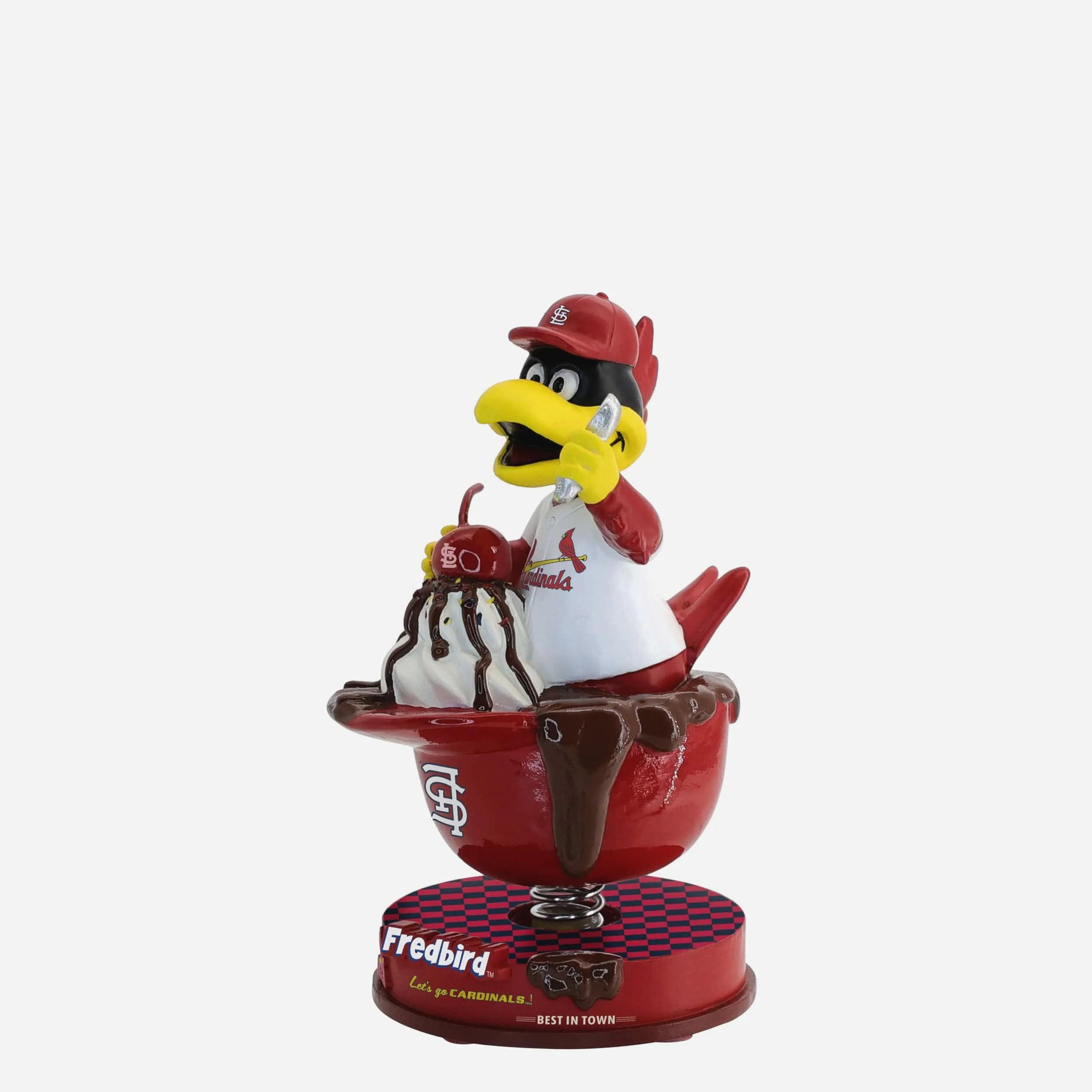 Fredbird St Louis Cardinals Ice Cream Helmet Mascot Bobblehead - Image 4