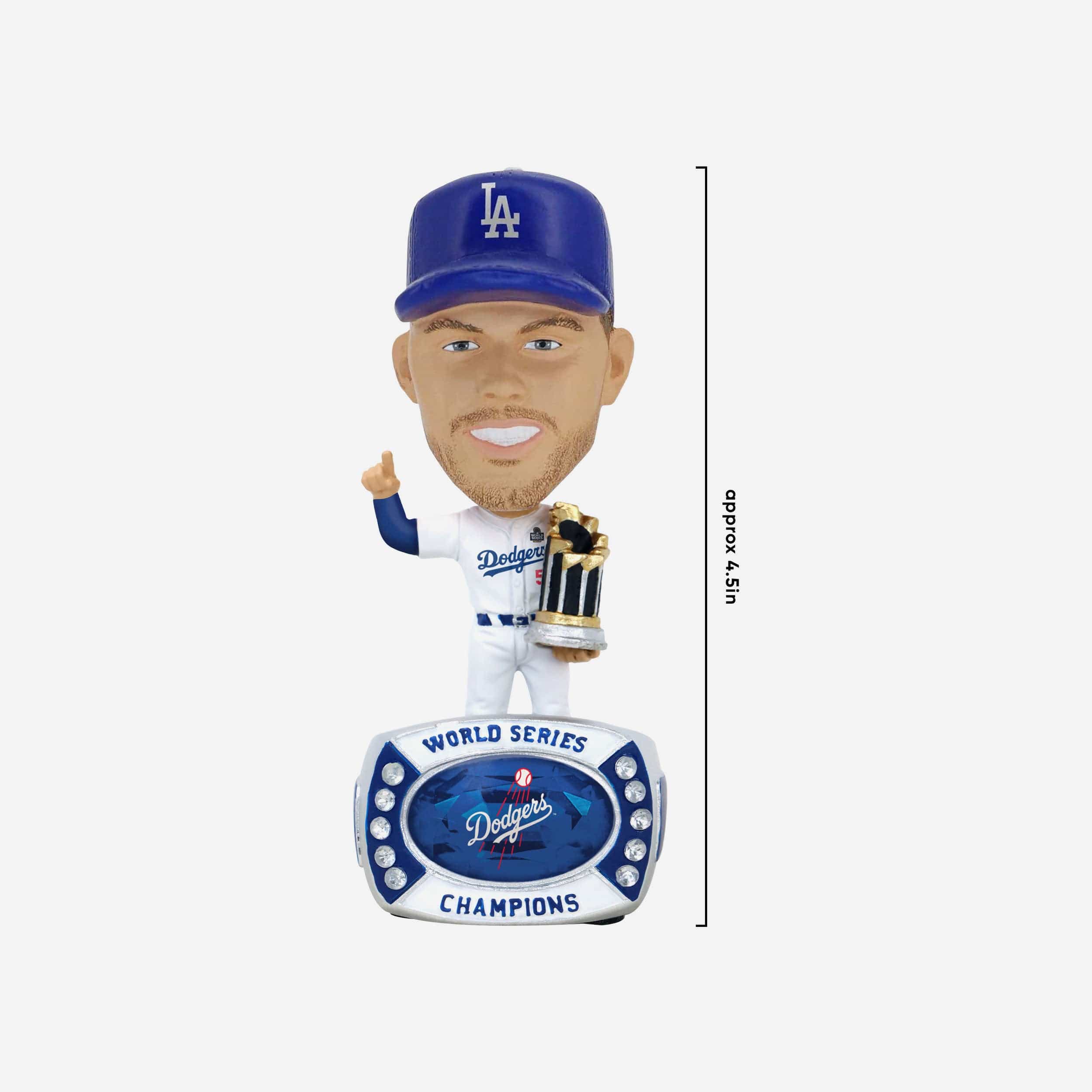 Freddie Freeman Los Angeles Dodgers 2024 World Series Champions Ring Base Mini Bighead Bobblehead - Image 2