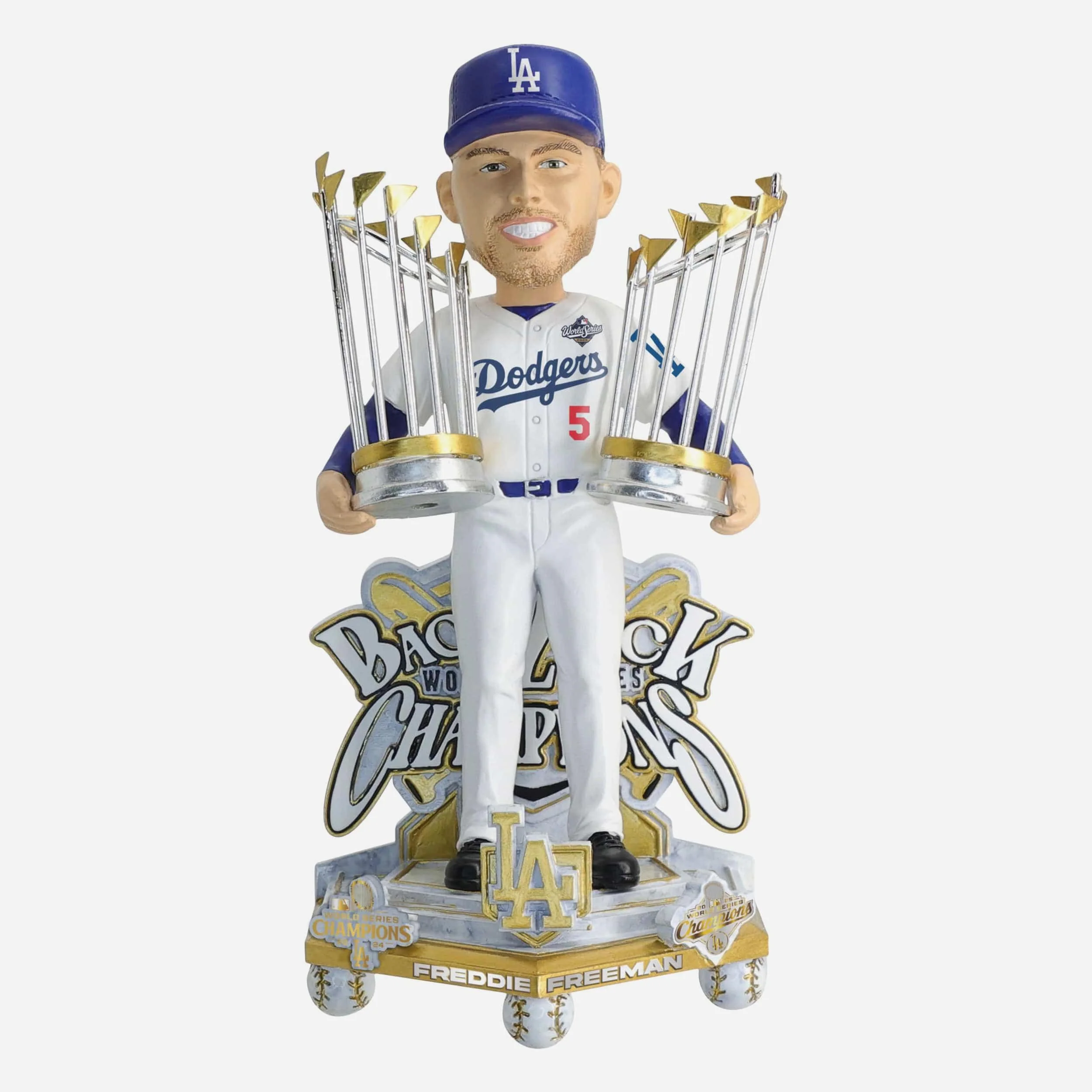 Freddie Freeman Los Angeles Dodgers 2025 Back To Back World Series Champions Celebration Bobblehead