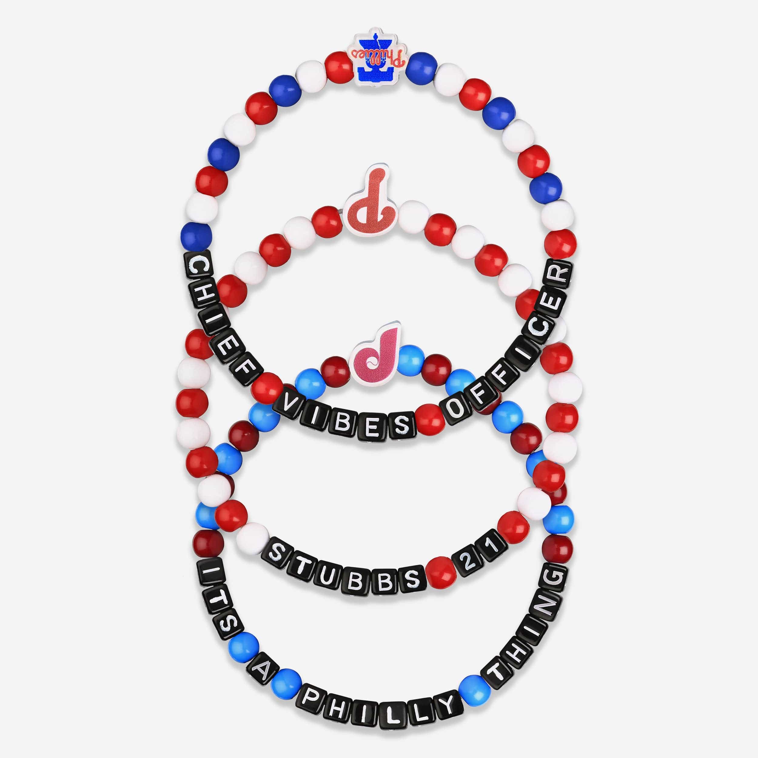Garrett Stubbs Philadelphia Phillies 3 Pack Player Beaded Friendship Bracelet