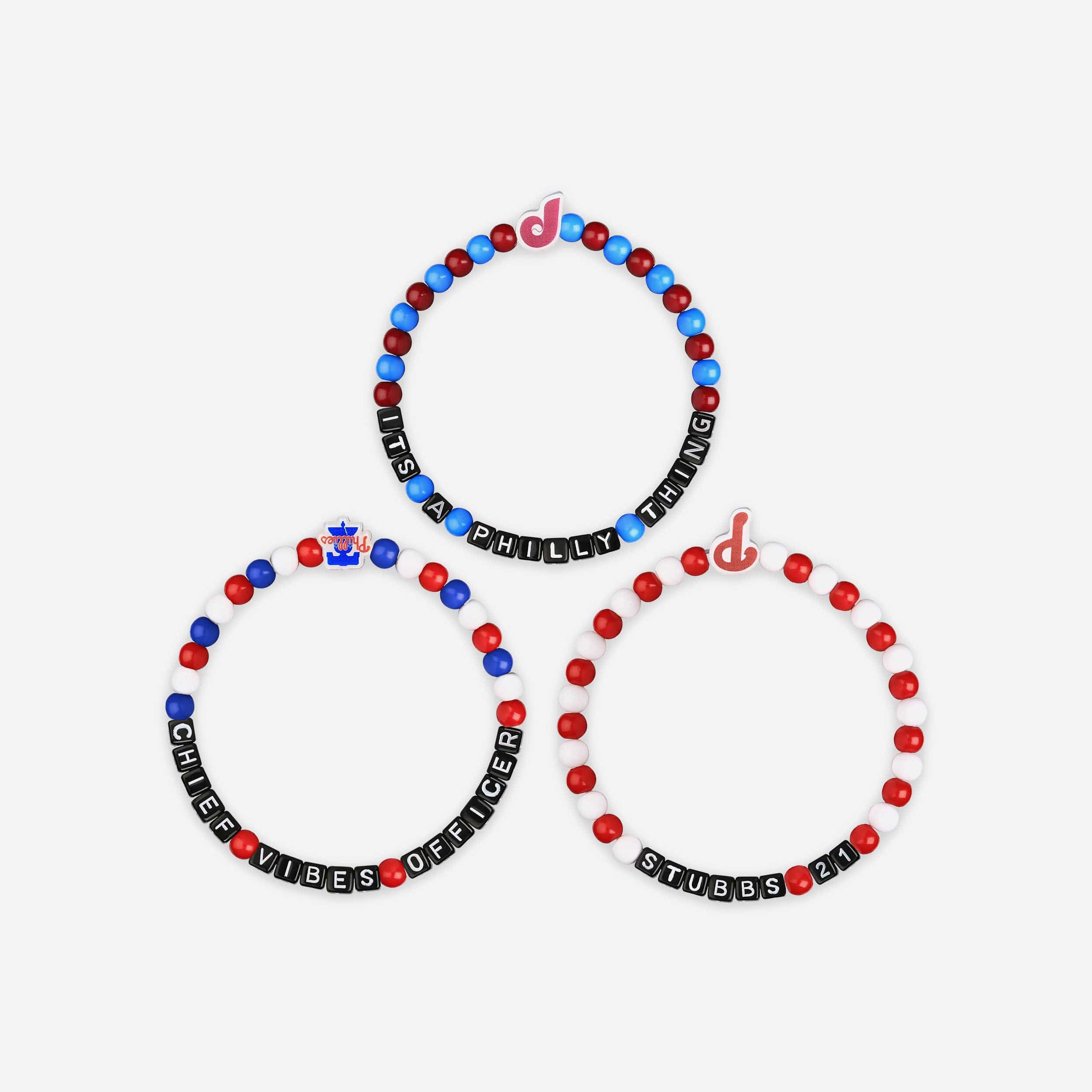 Garrett Stubbs Philadelphia Phillies 3 Pack Player Beaded Friendship Bracelet - Image 3