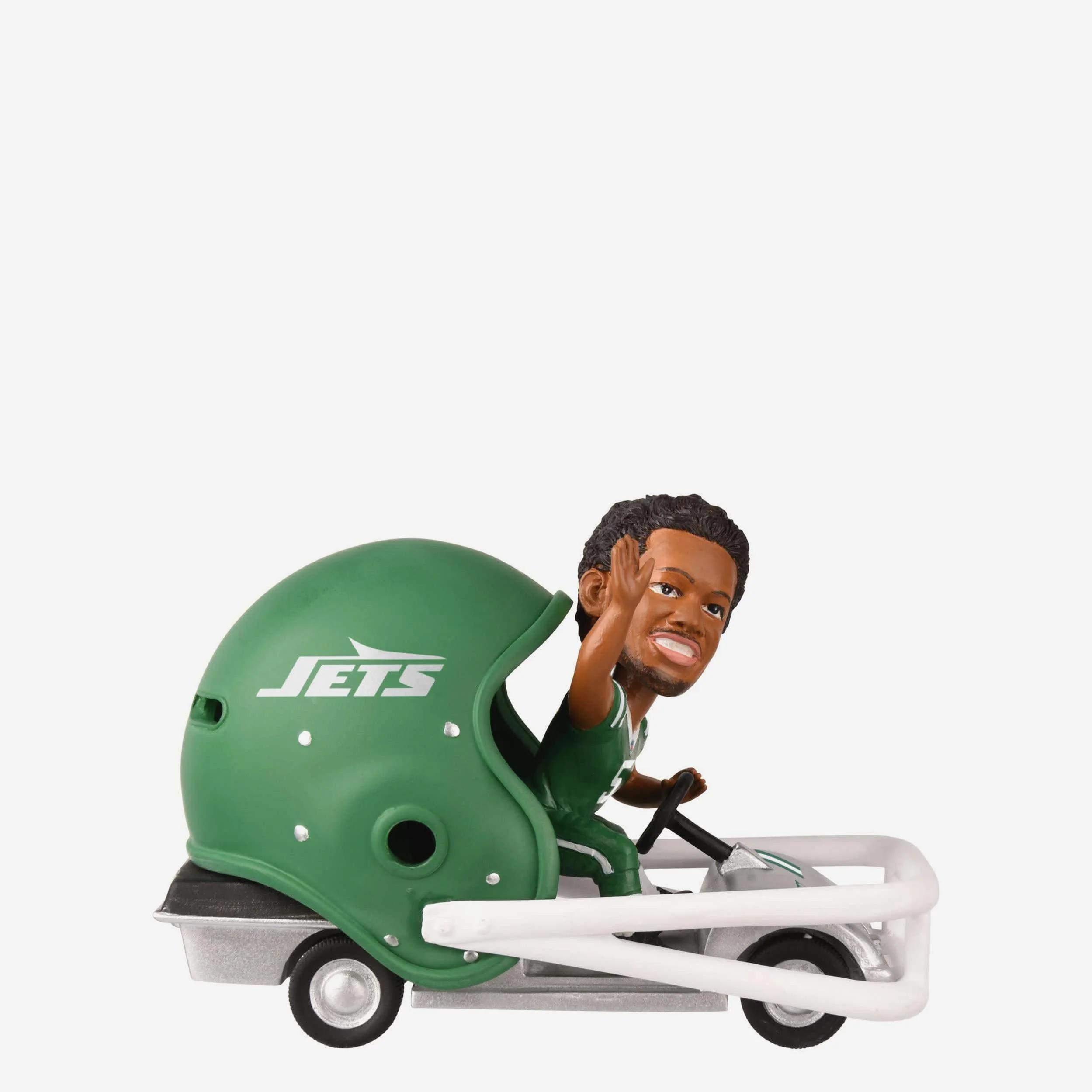 Garrett Wilson New York Jets Helmet Cart Bobblehead - Image 2