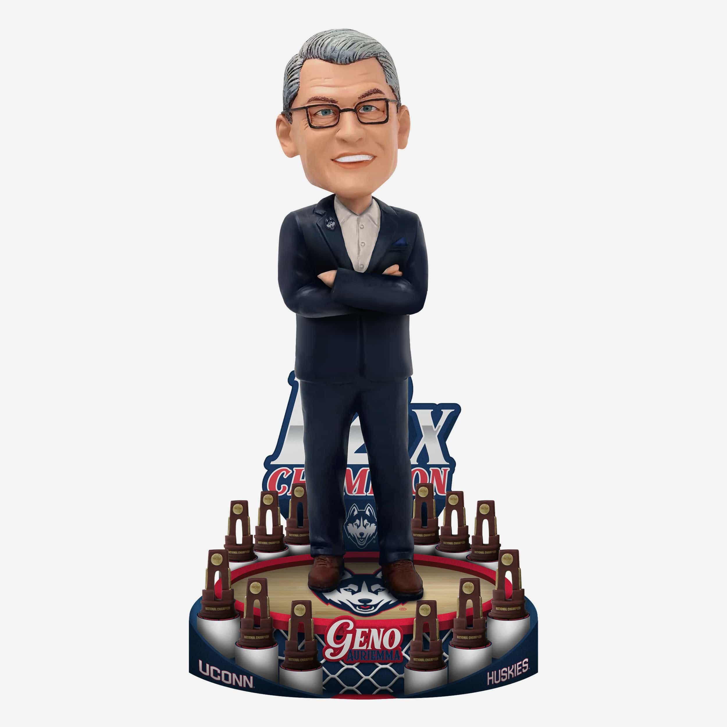 Geno Auriemma UConn Huskies 12X Champion Bobblehead