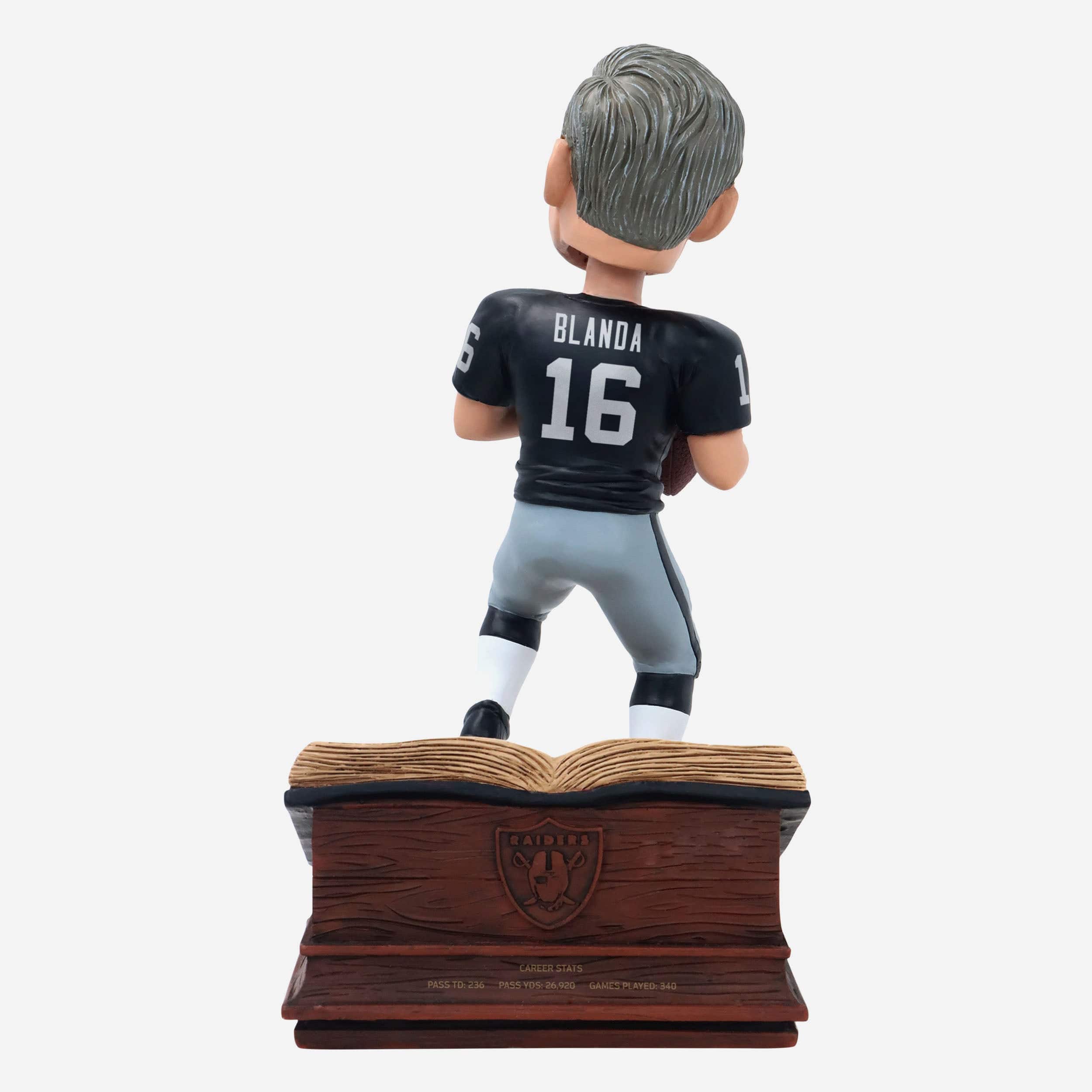 George Blanda Oakland Raiders All-Time Seasons Played Record Book Bobblehead - Image 5