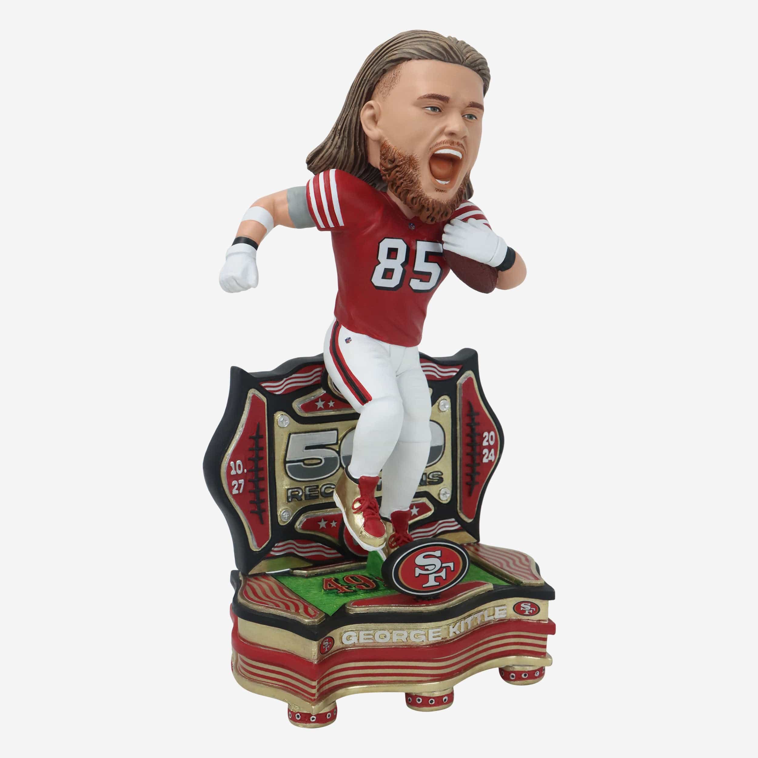 George Kittle San Francisco 49ers 500 Catch Club Bobblehead - Image 4