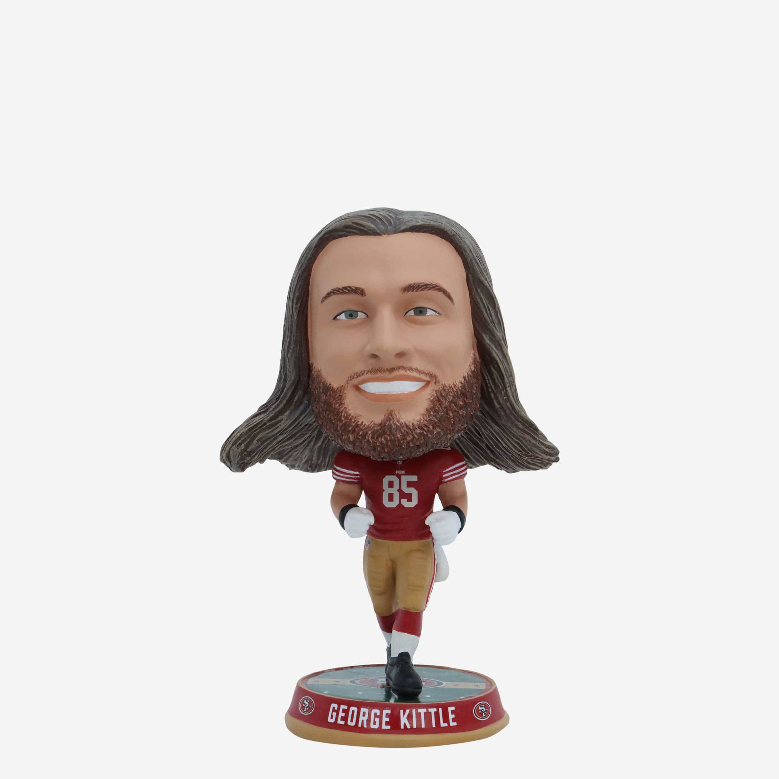 George Kittle San Francisco 49ers Field Stripe Mini Bighead Bobblehead