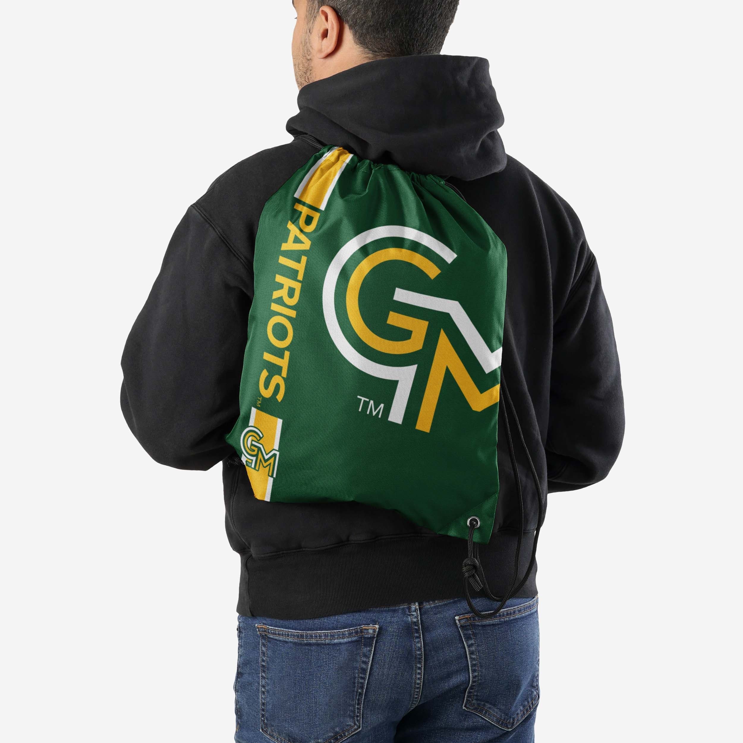 George Mason Patriots Big Logo Drawstring Backpack - Image 2