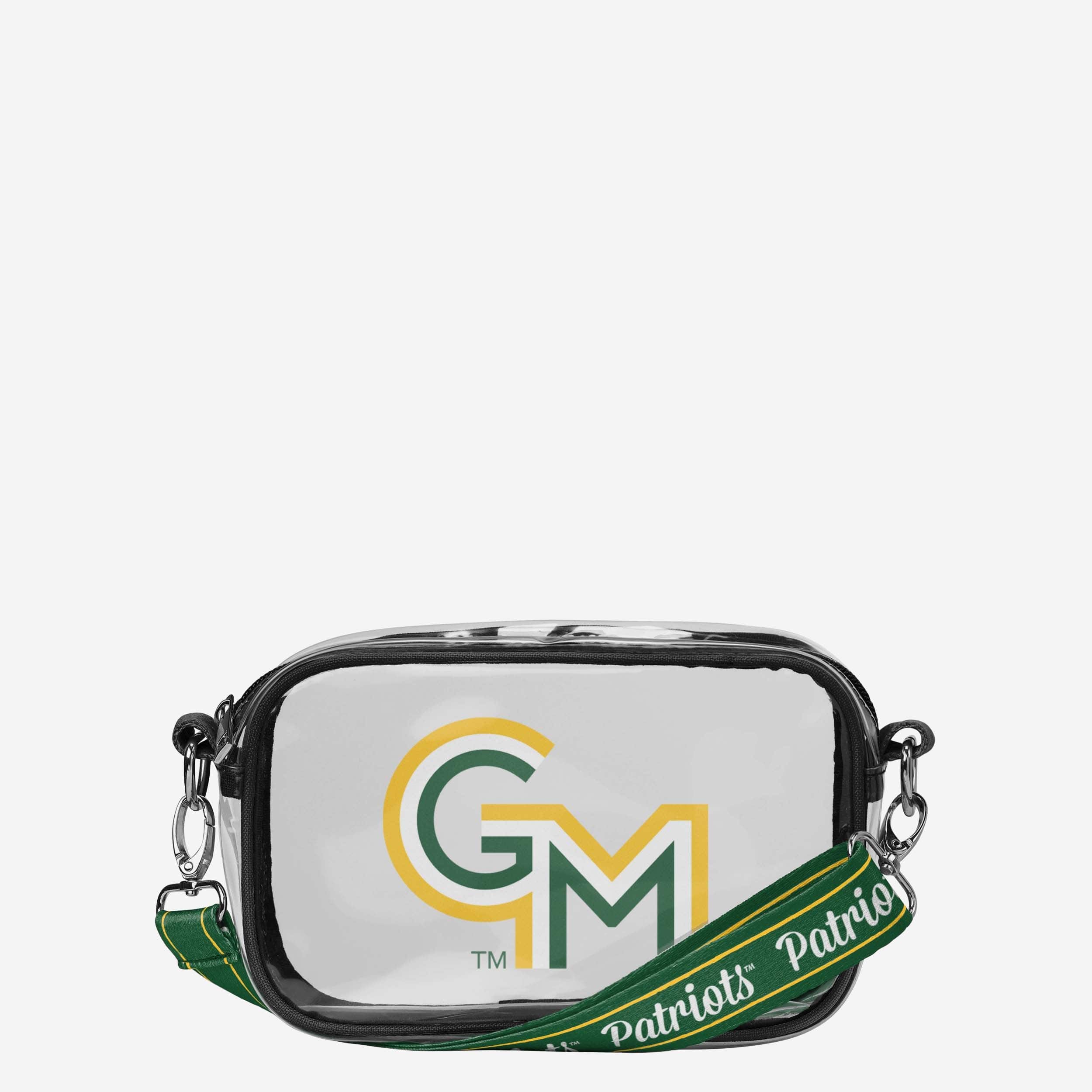 George Mason Patriots Team Stripe Clear Crossbody Bag