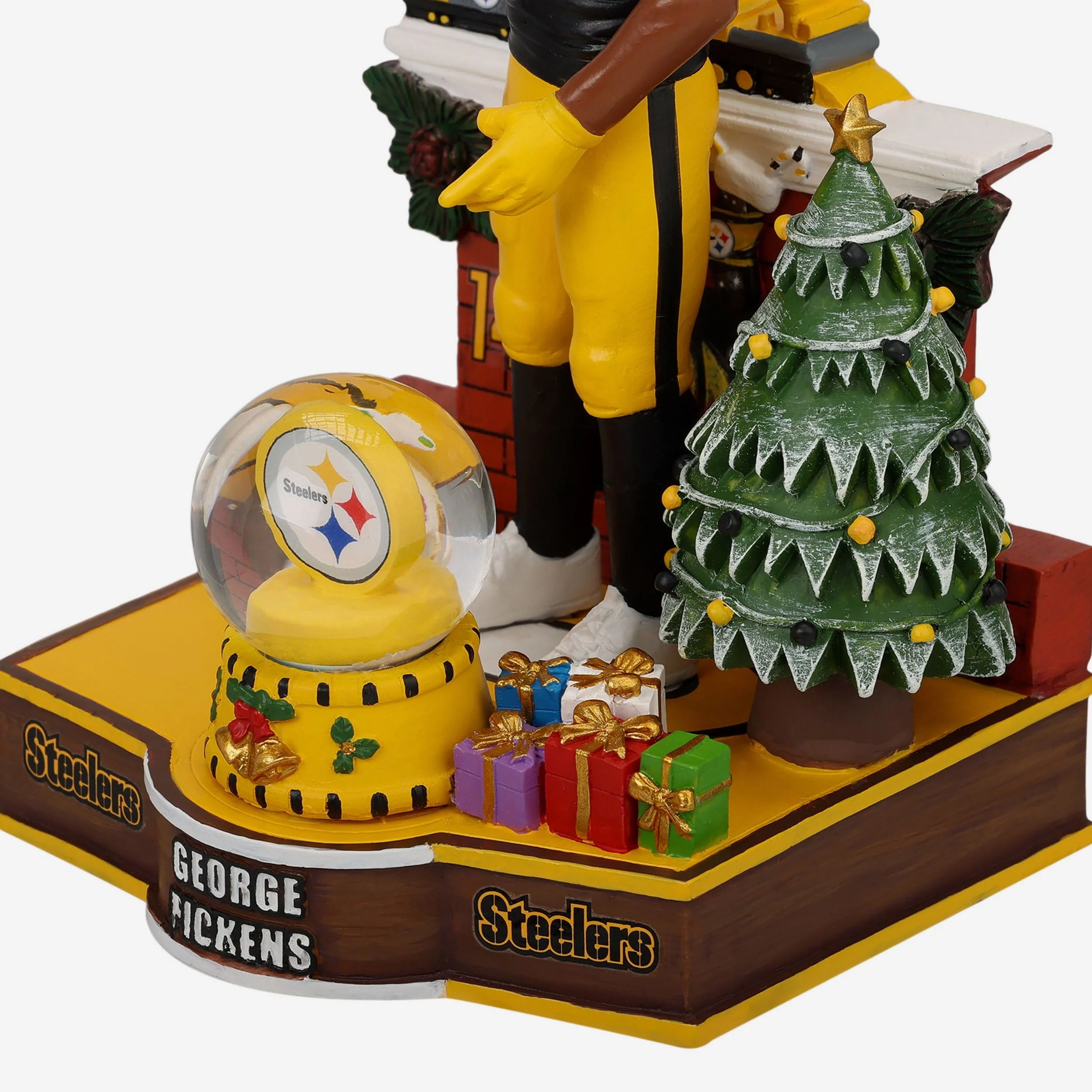 George Pickens Pittsburgh Steelers Holiday Snowglobe Bobblehead - Image 3