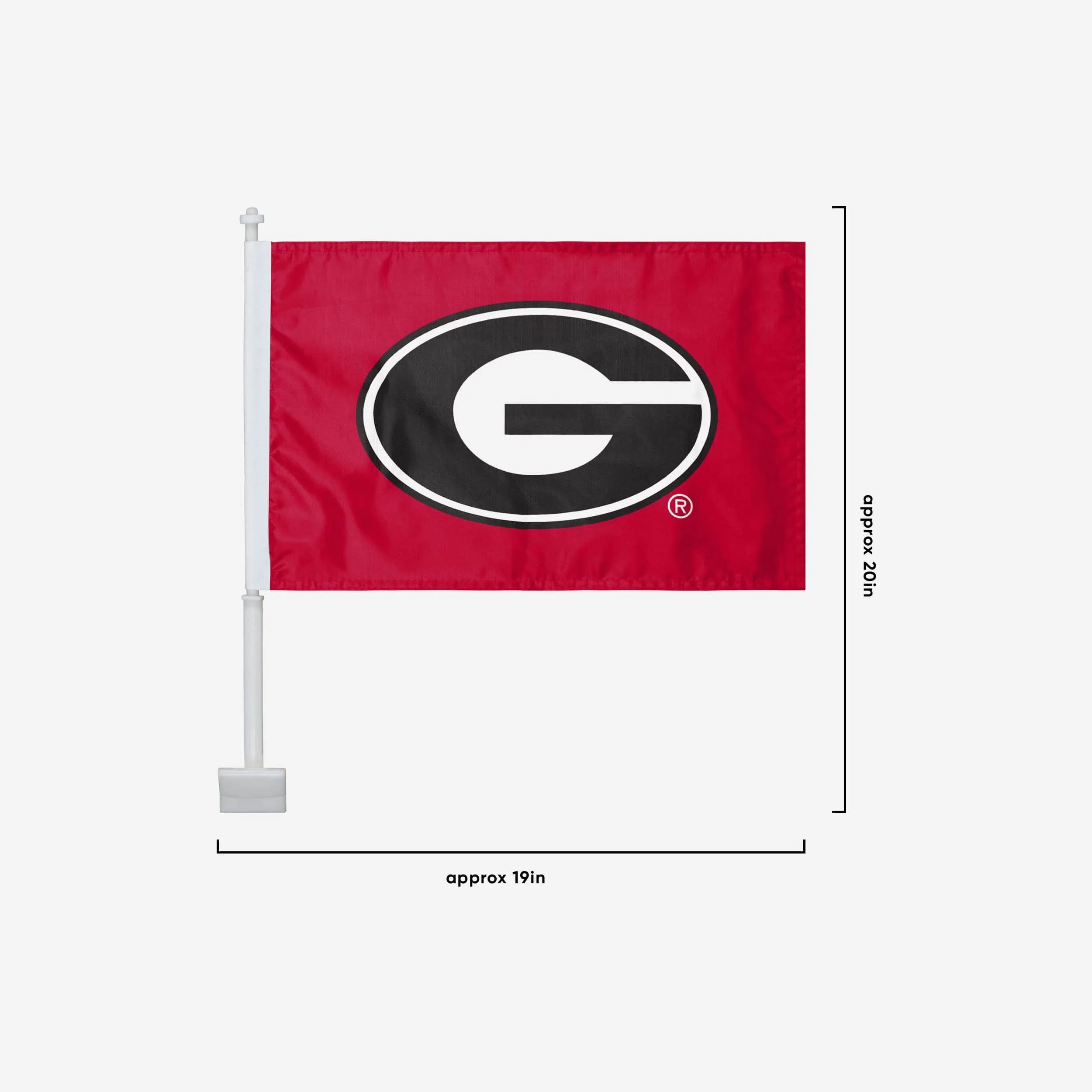 Georgia Bulldogs 2 Pack Solid Car Flag - Image 3