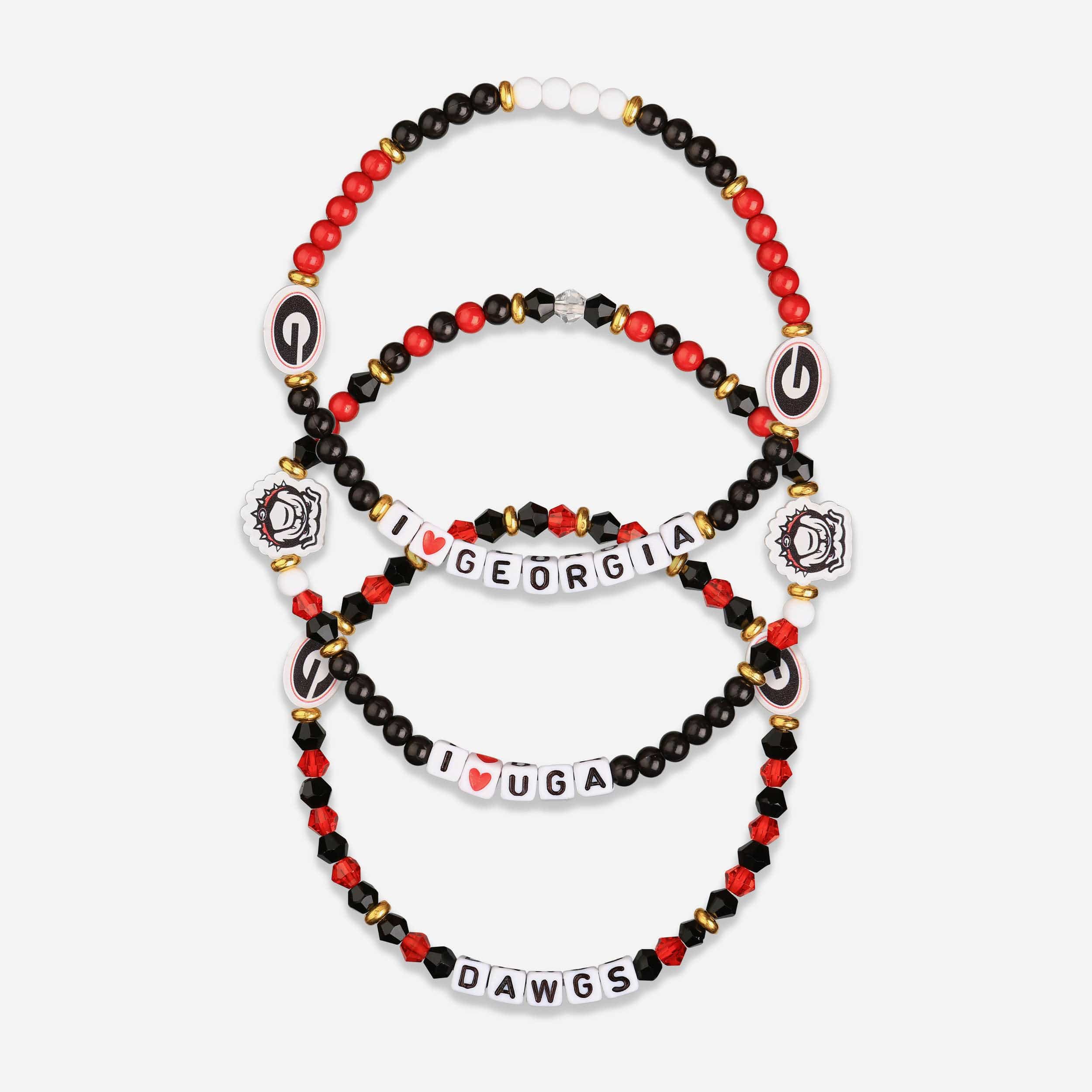 Georgia Bulldogs 3 Pack Friendship Bracelet