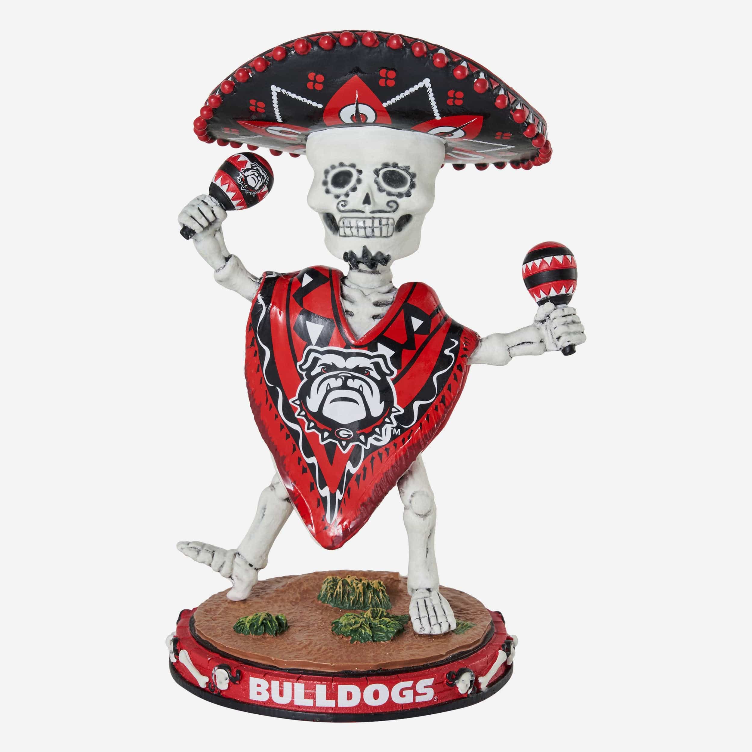 Georgia Bulldogs Calavera Glow in the Dark Bobblehead