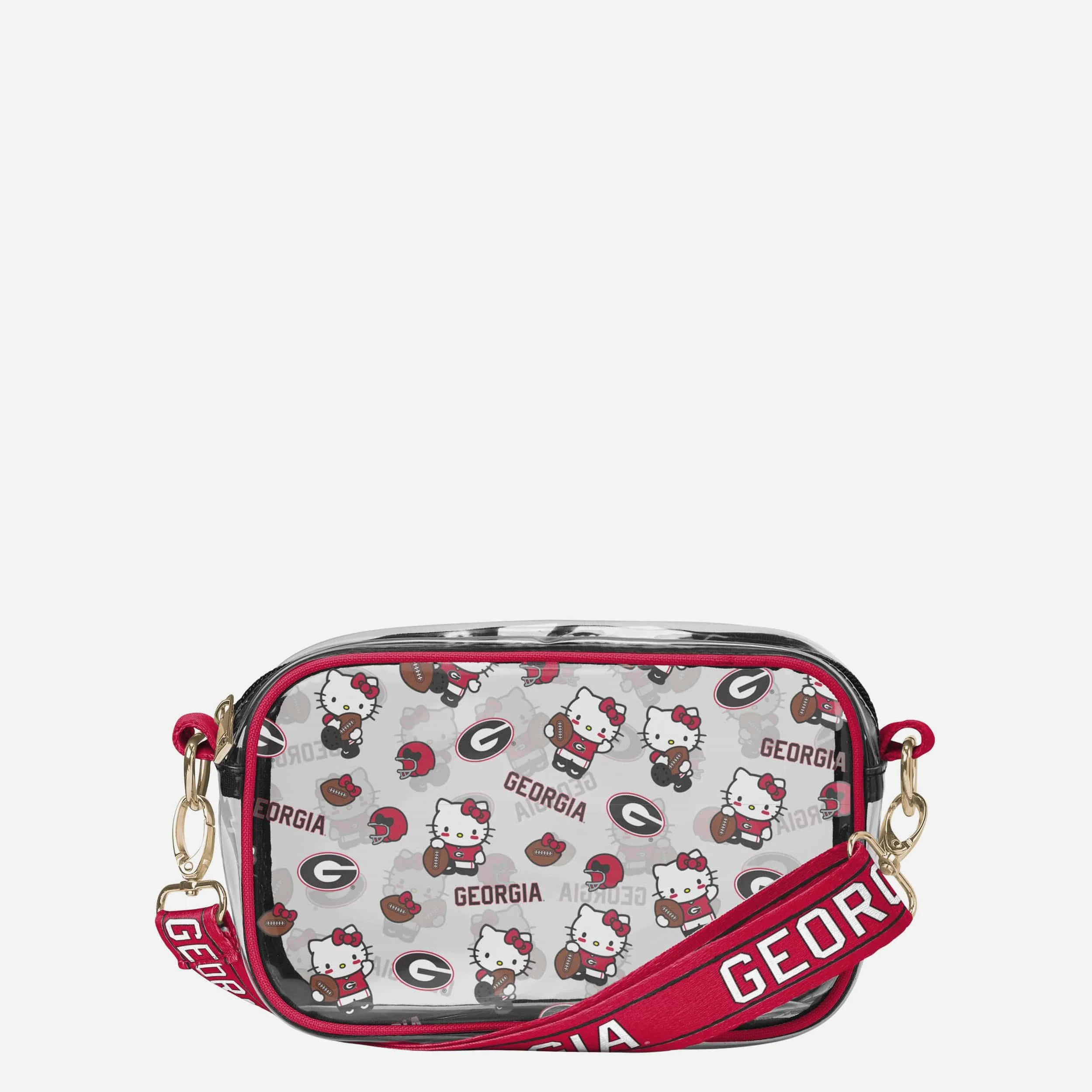 Georgia Bulldogs Hello Kitty® Clear Crossbody Bag