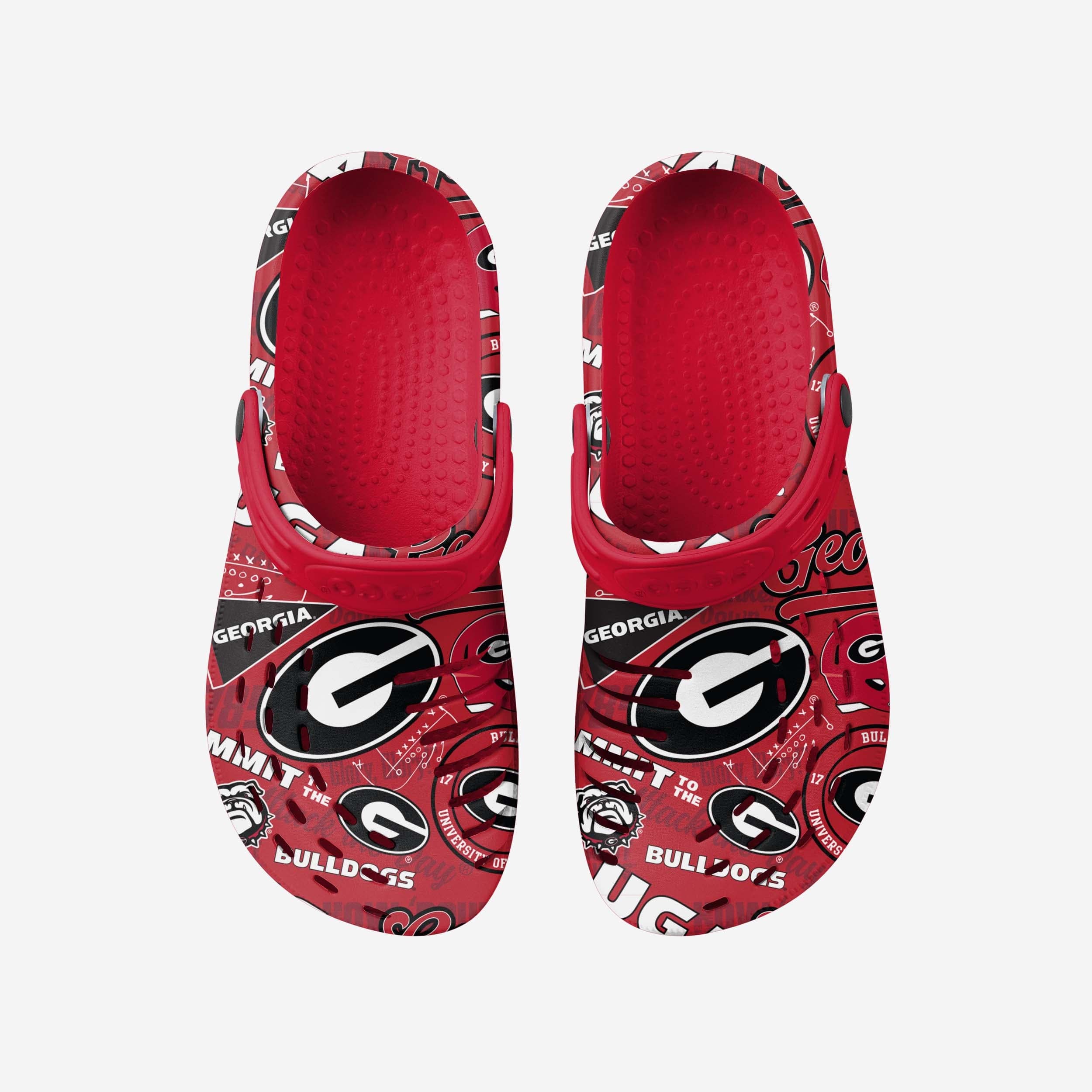 Georgia Bulldogs Historic Print Clog With Strap - Image 4