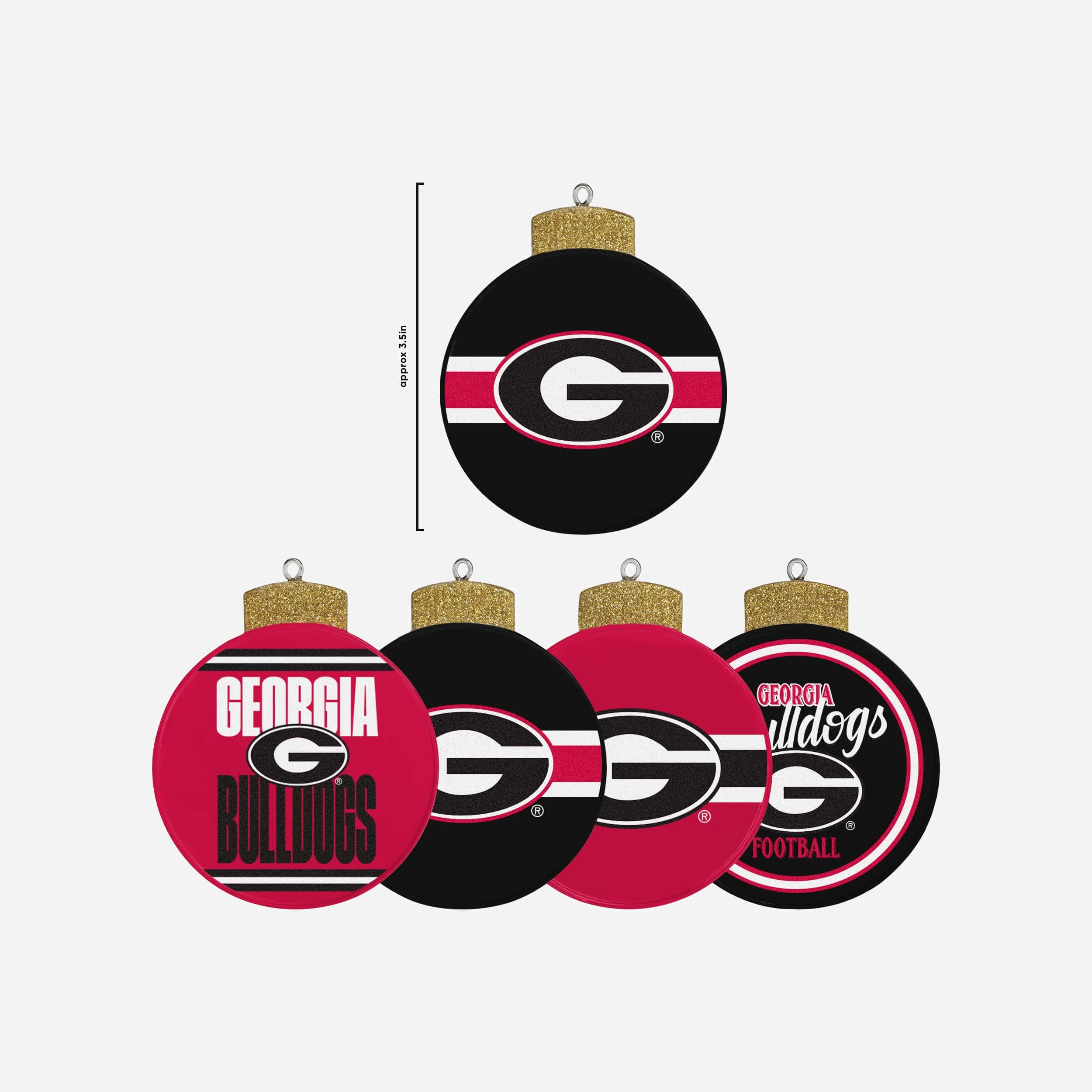 Georgia Bulldogs Holiday 5 Pack Coaster Set - Image 5