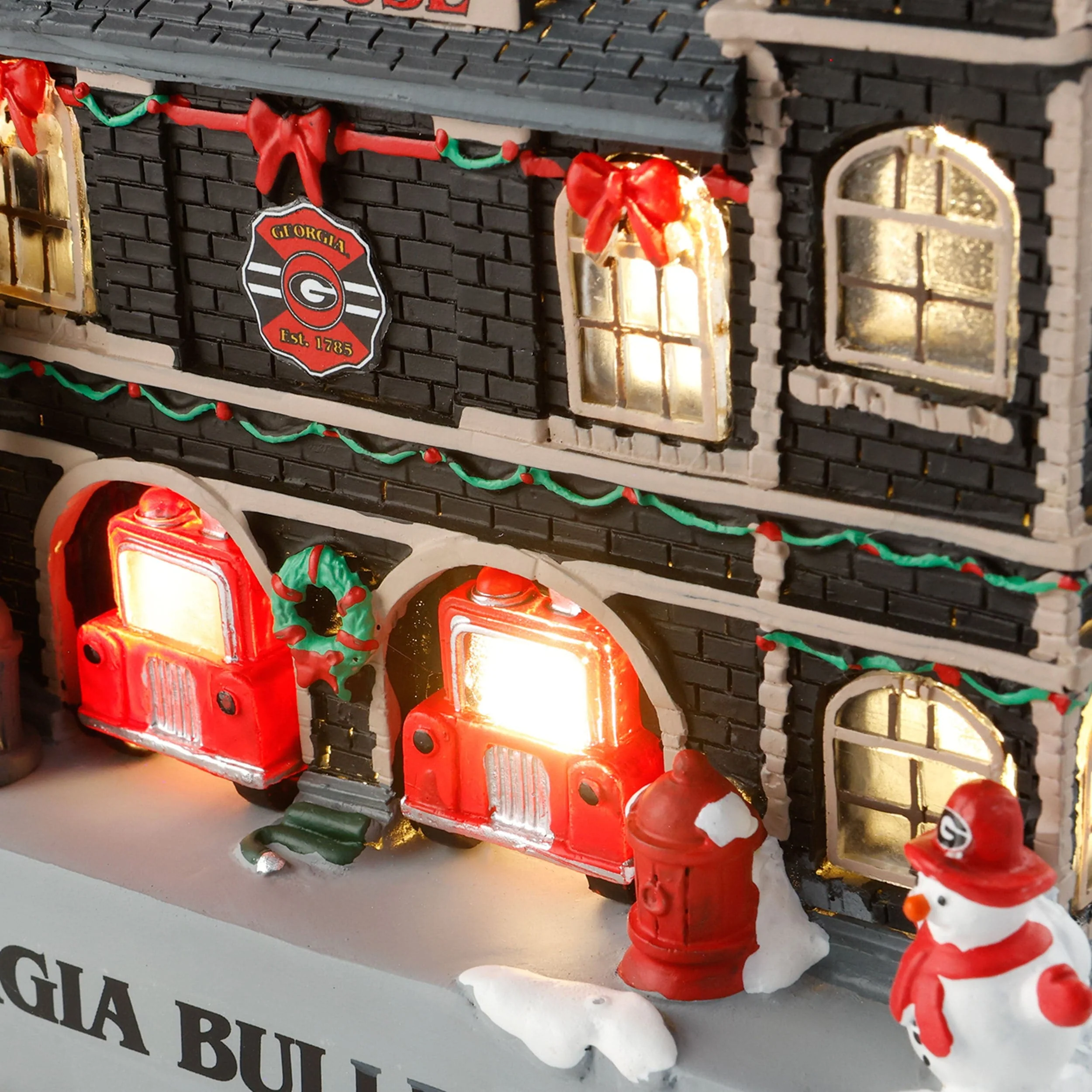 Georgia Bulldogs Light Up Resin Team Firehouse - Image 3
