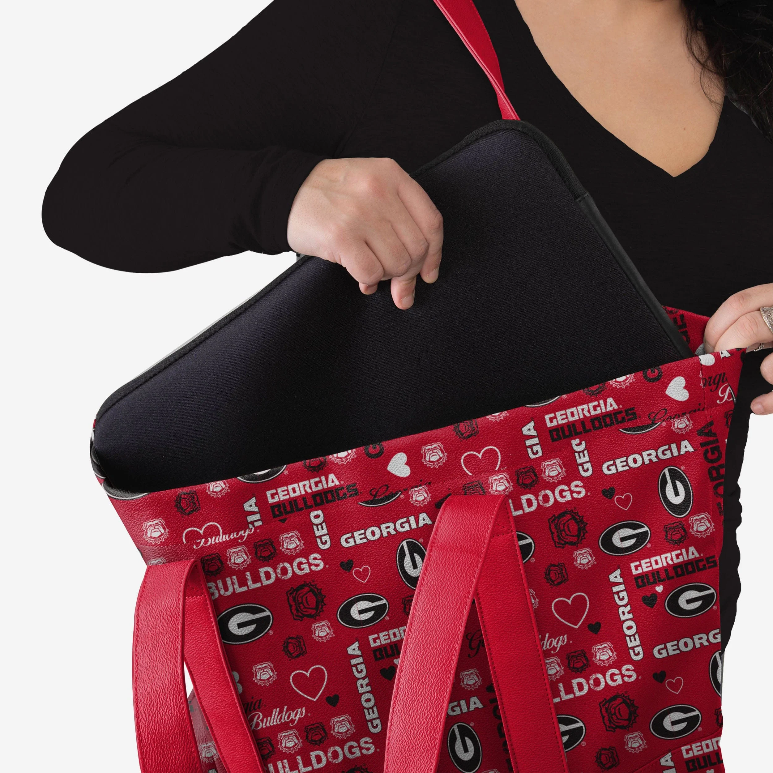 Georgia Bulldogs Logo Love Tote Bag - Image 3