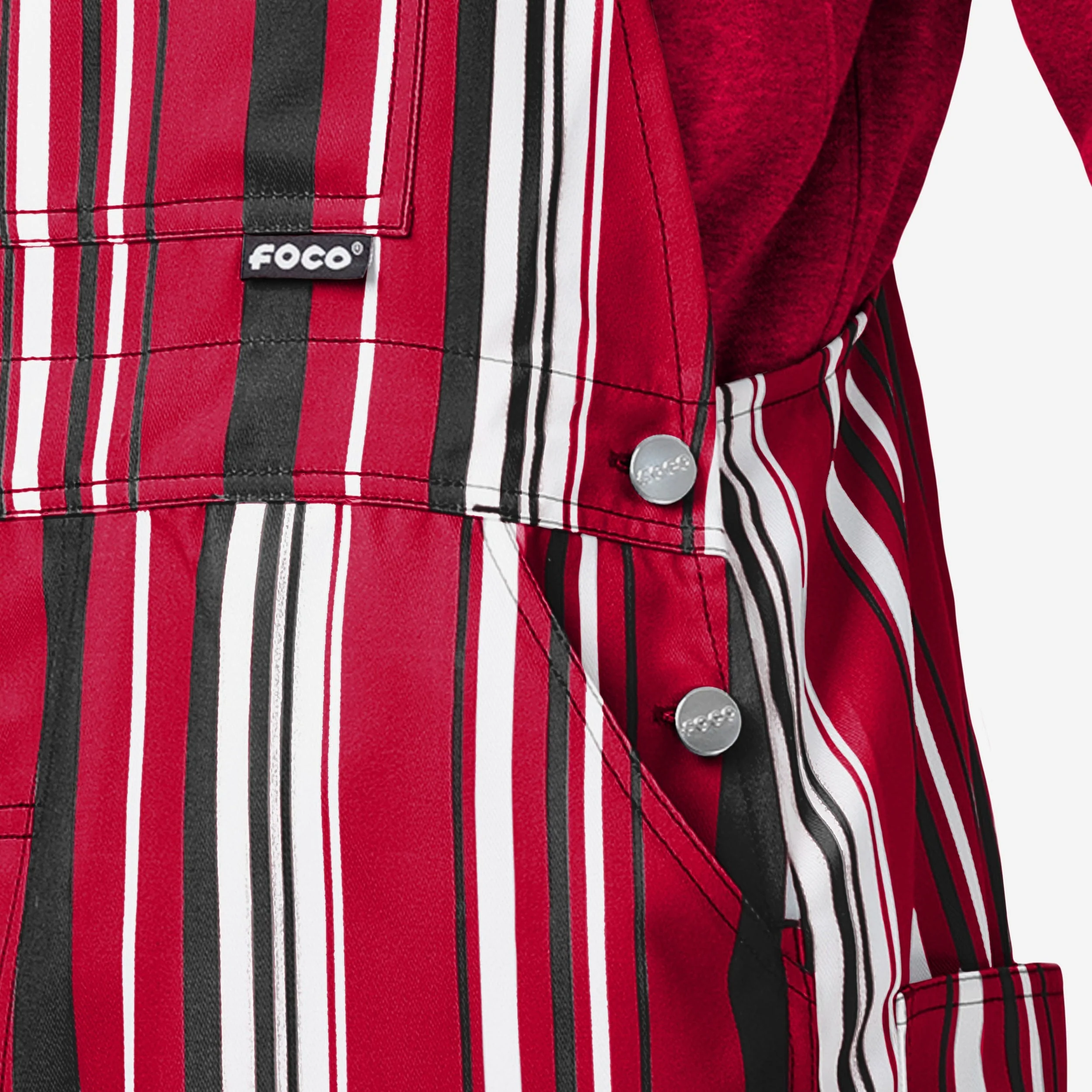 Georgia Bulldogs Mens Hyper Stripe Bib Overalls - Image 5