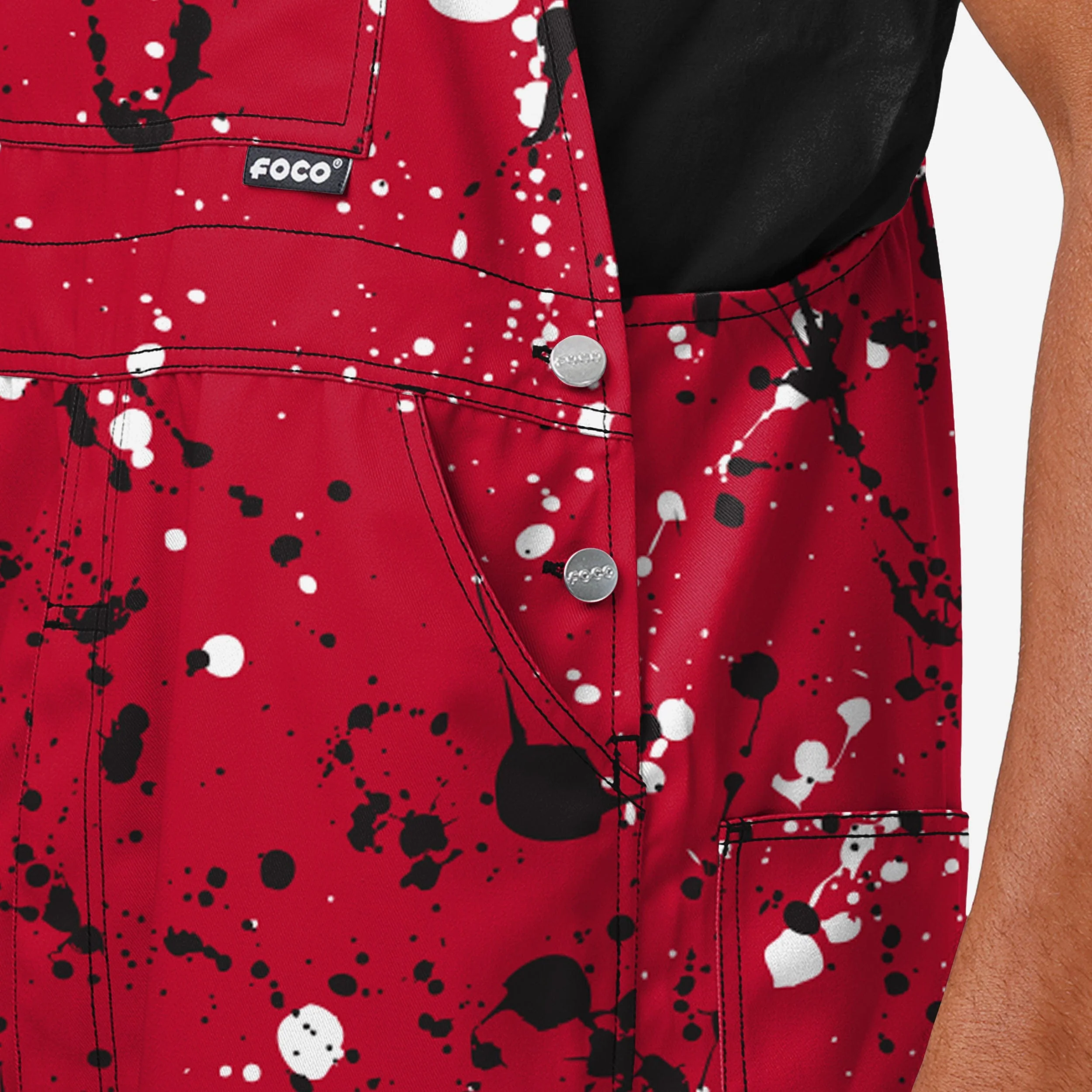Georgia Bulldogs Mens Paint Splatter Bib Overalls - Image 5