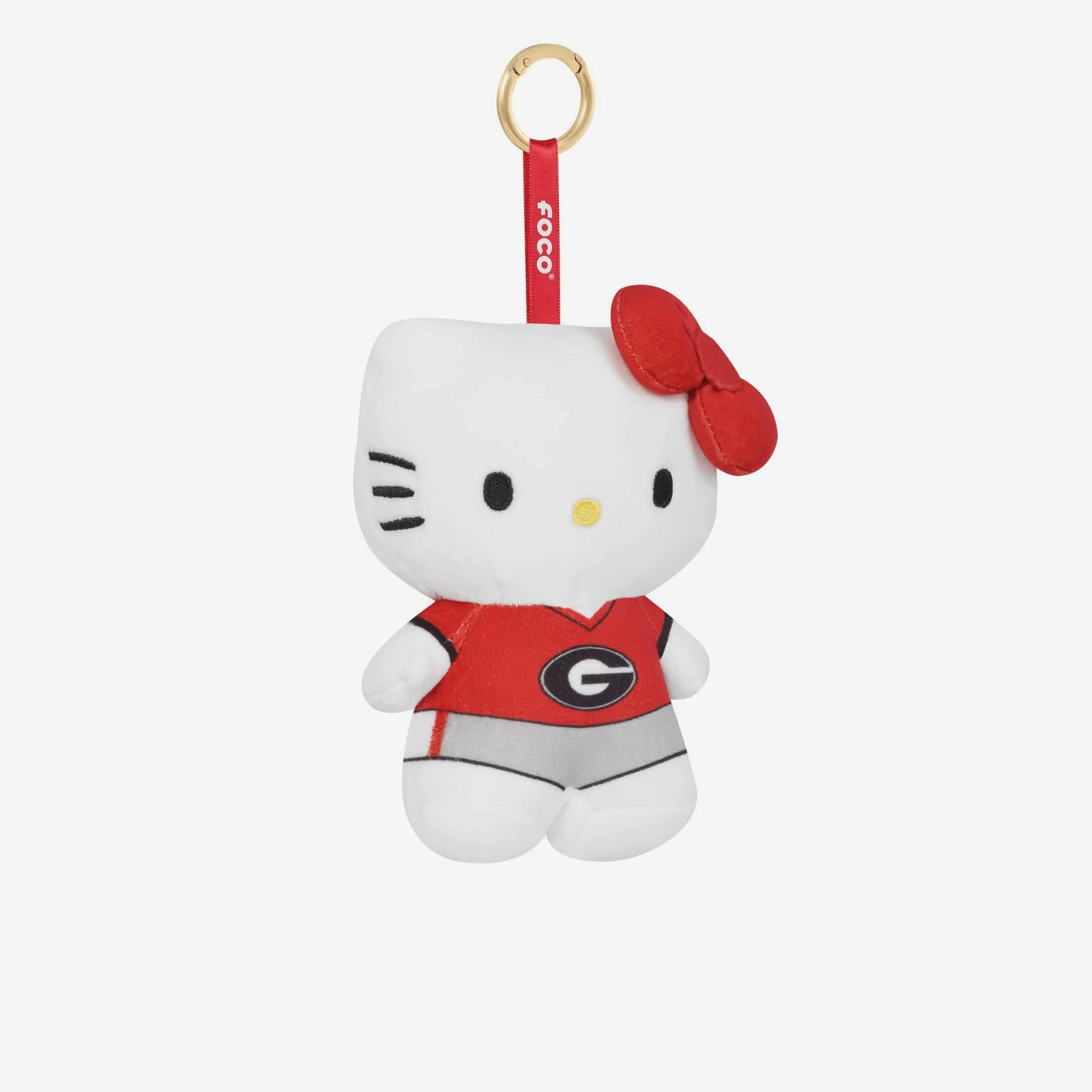 Georgia Bulldogs Plush Hello Kitty® Bag Charm Keychain - Image 3