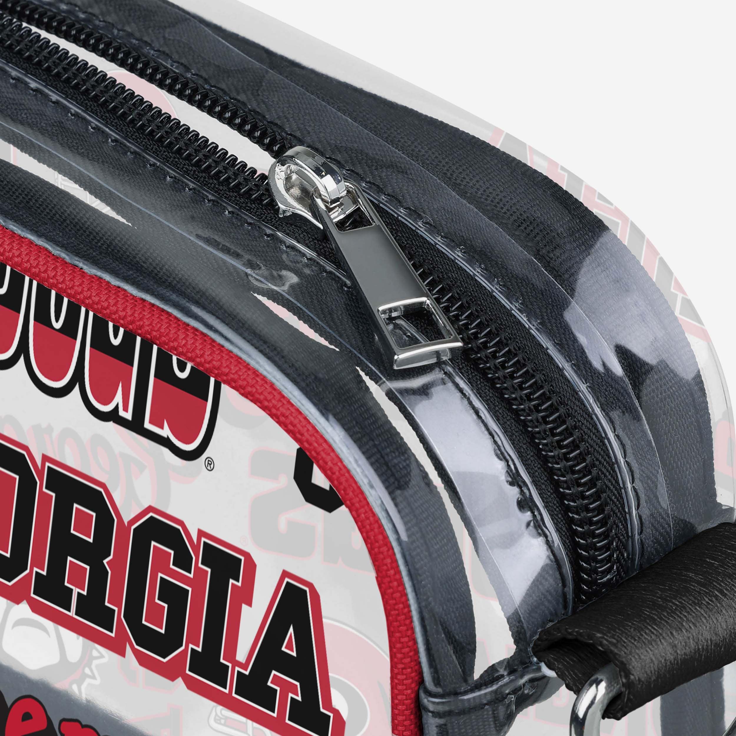 Georgia Bulldogs Repeat Retro Print Clear Crossbody Bag - Image 4