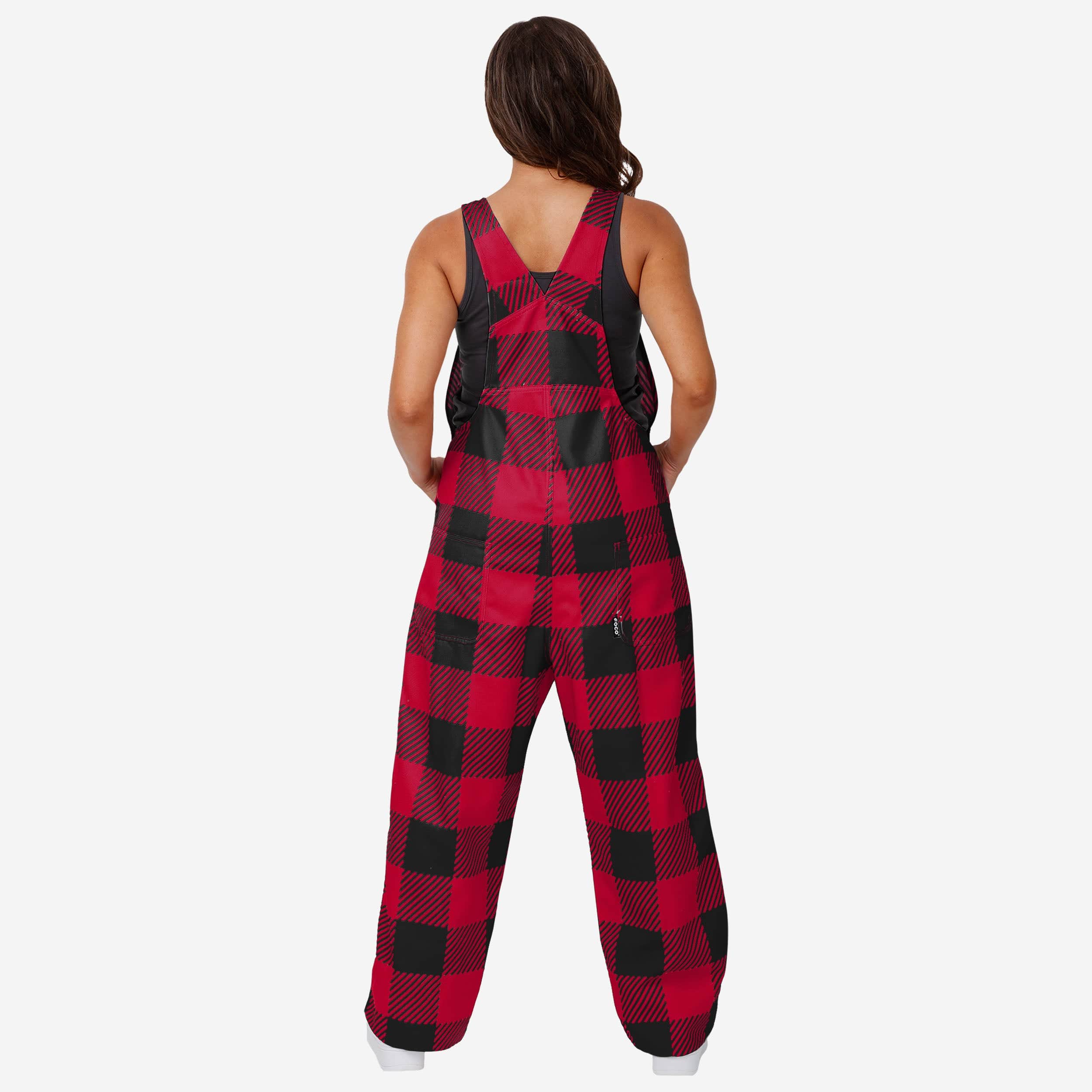 Georgia Bulldogs Womens Plaid Bib Overalls - Image 2