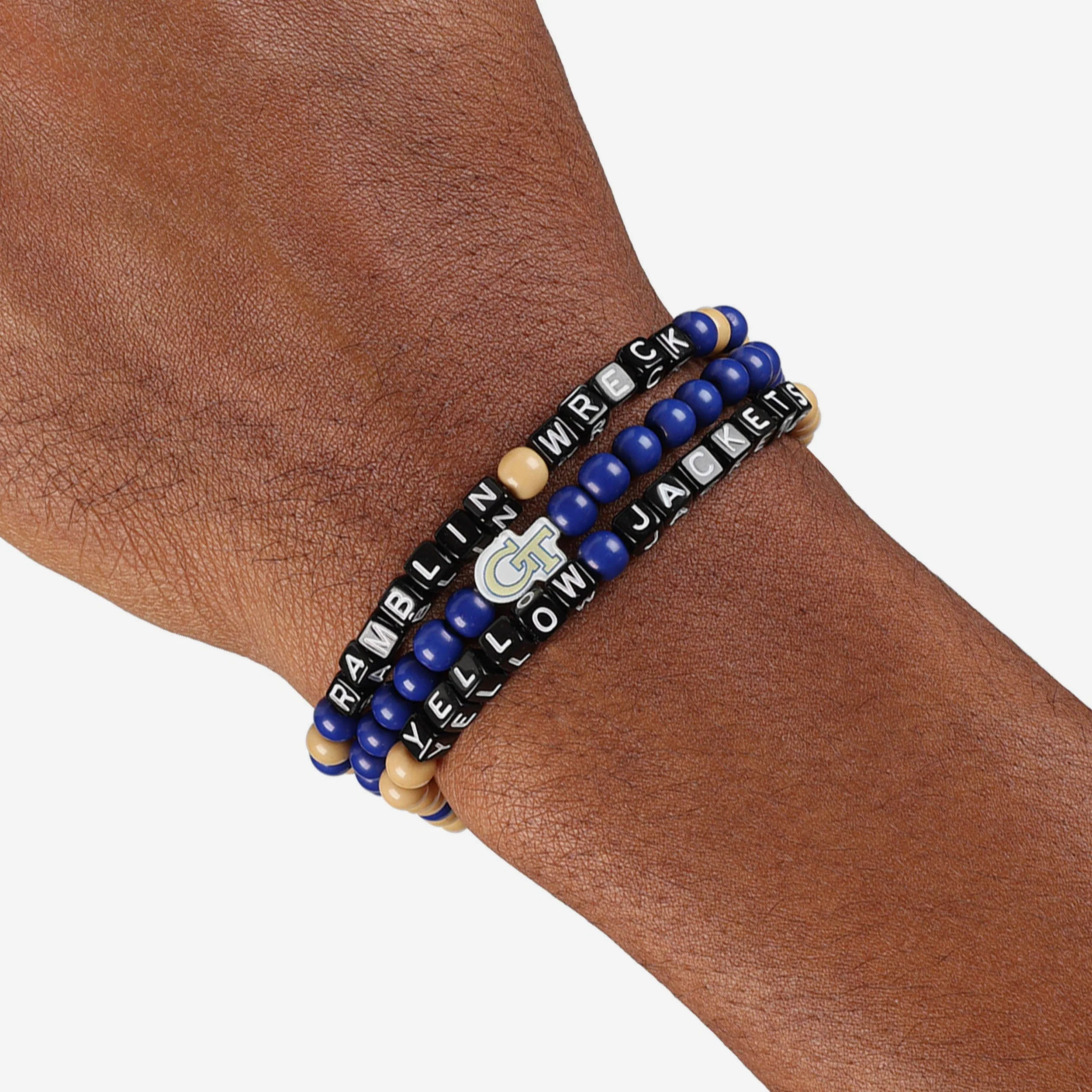 Georgia Tech Yellow Jackets 3 Pack Beaded Friendship Bracelet - Image 4