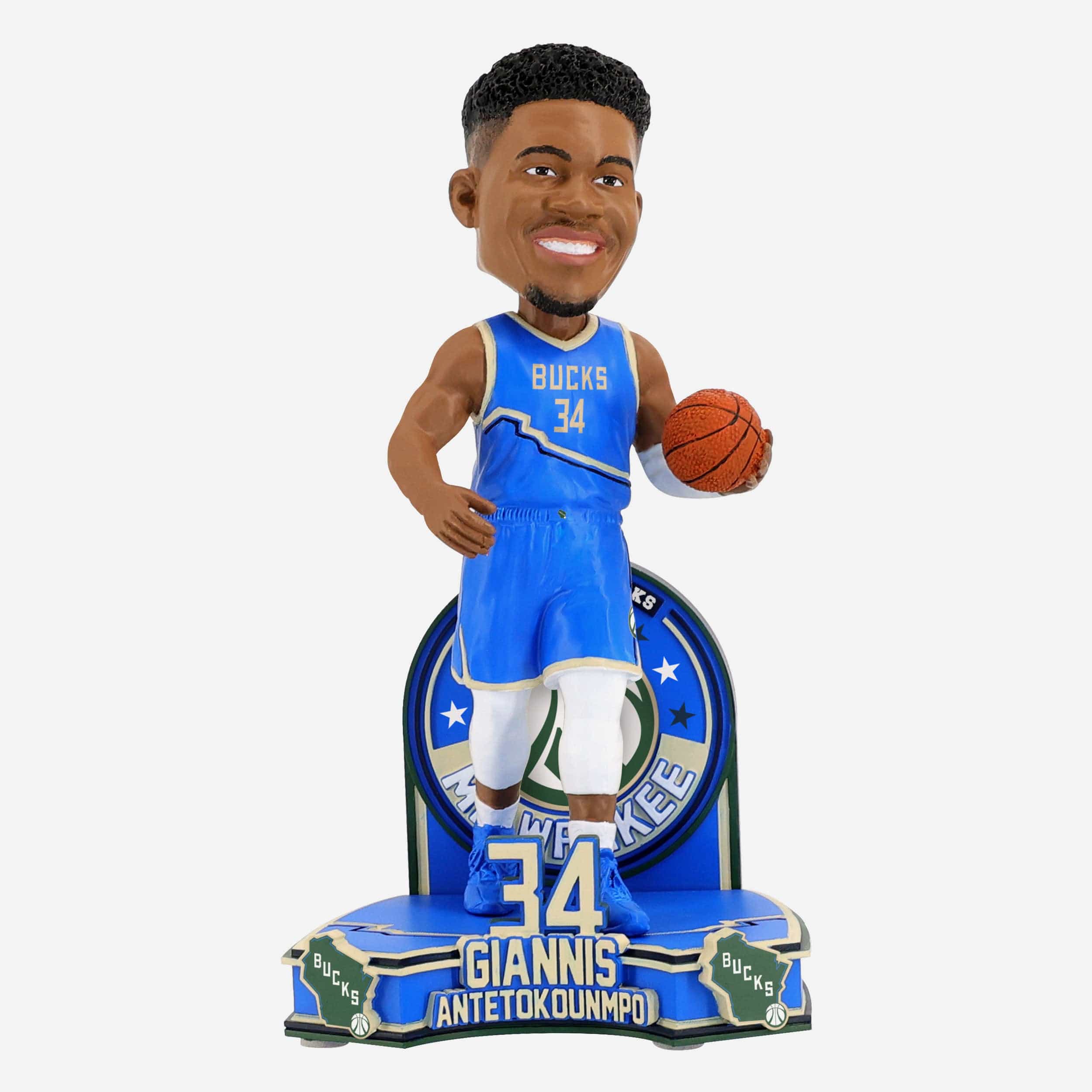 Giannis Antetokounmpo Milwaukee Bucks 2025 City Jersey Bobblehead
