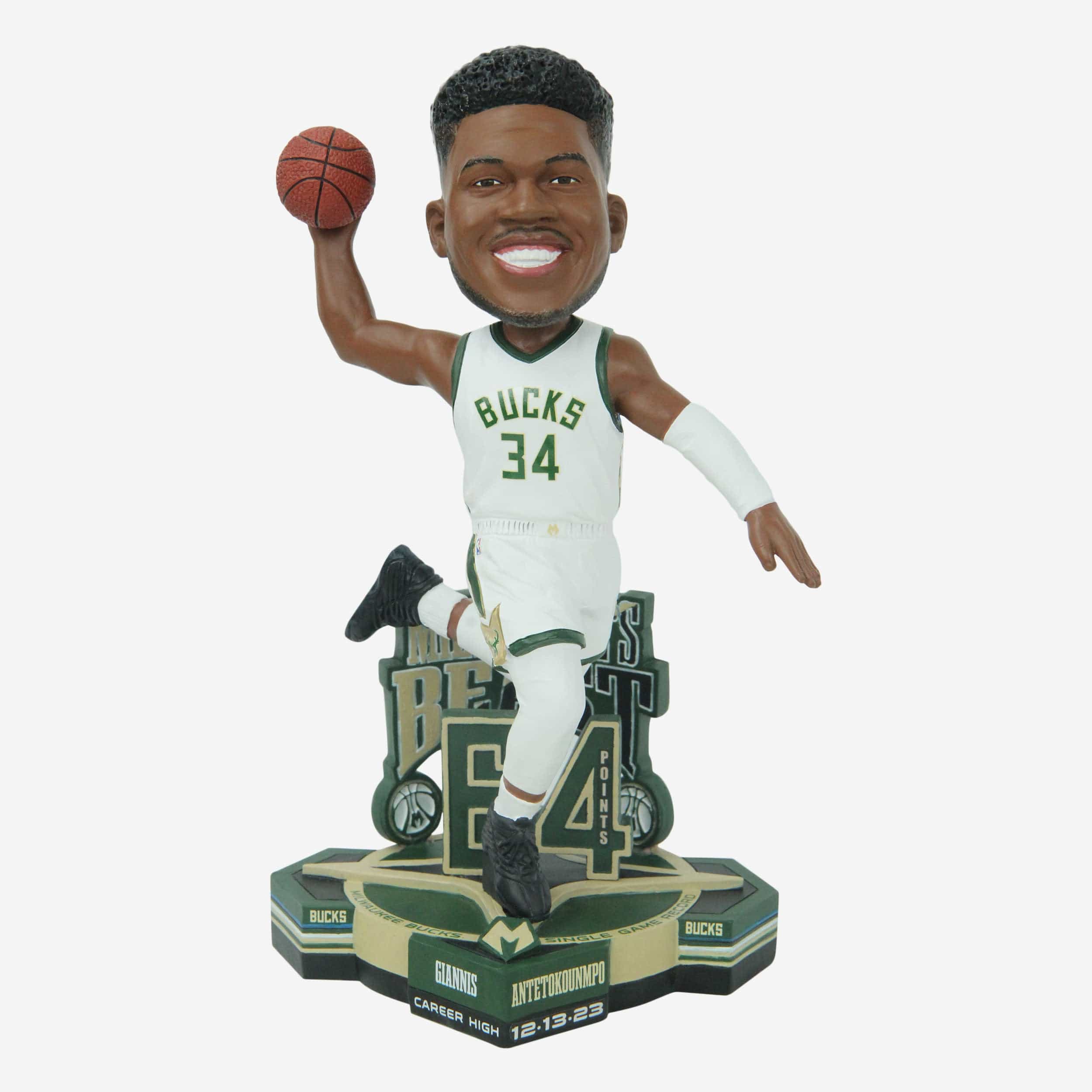Giannis Antetokounmpo Milwaukee Bucks 64 Point Game Bobblehead