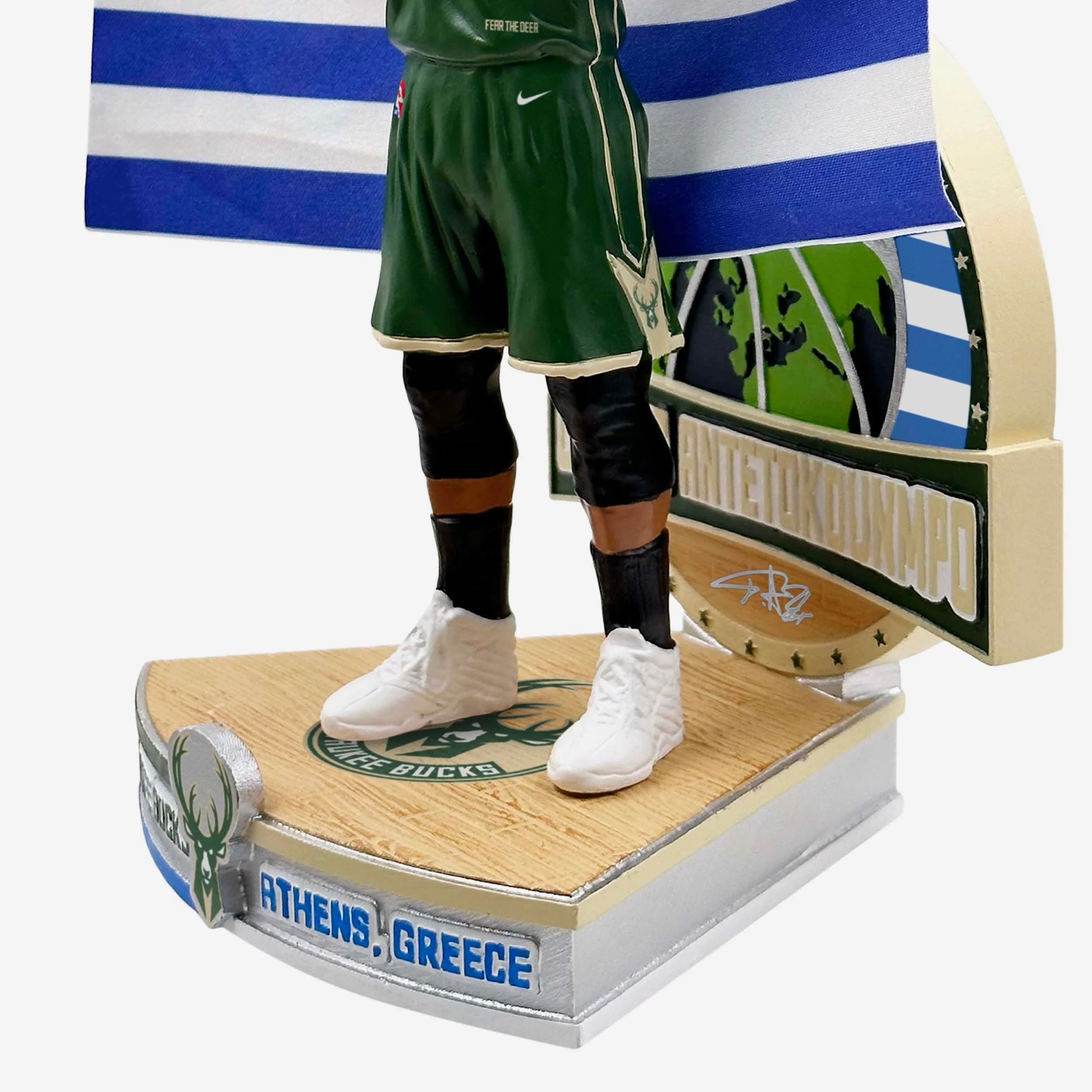 Giannis Antetokounmpo Milwaukee Bucks Greek National Flag International Collection Bobblehead - Image 3