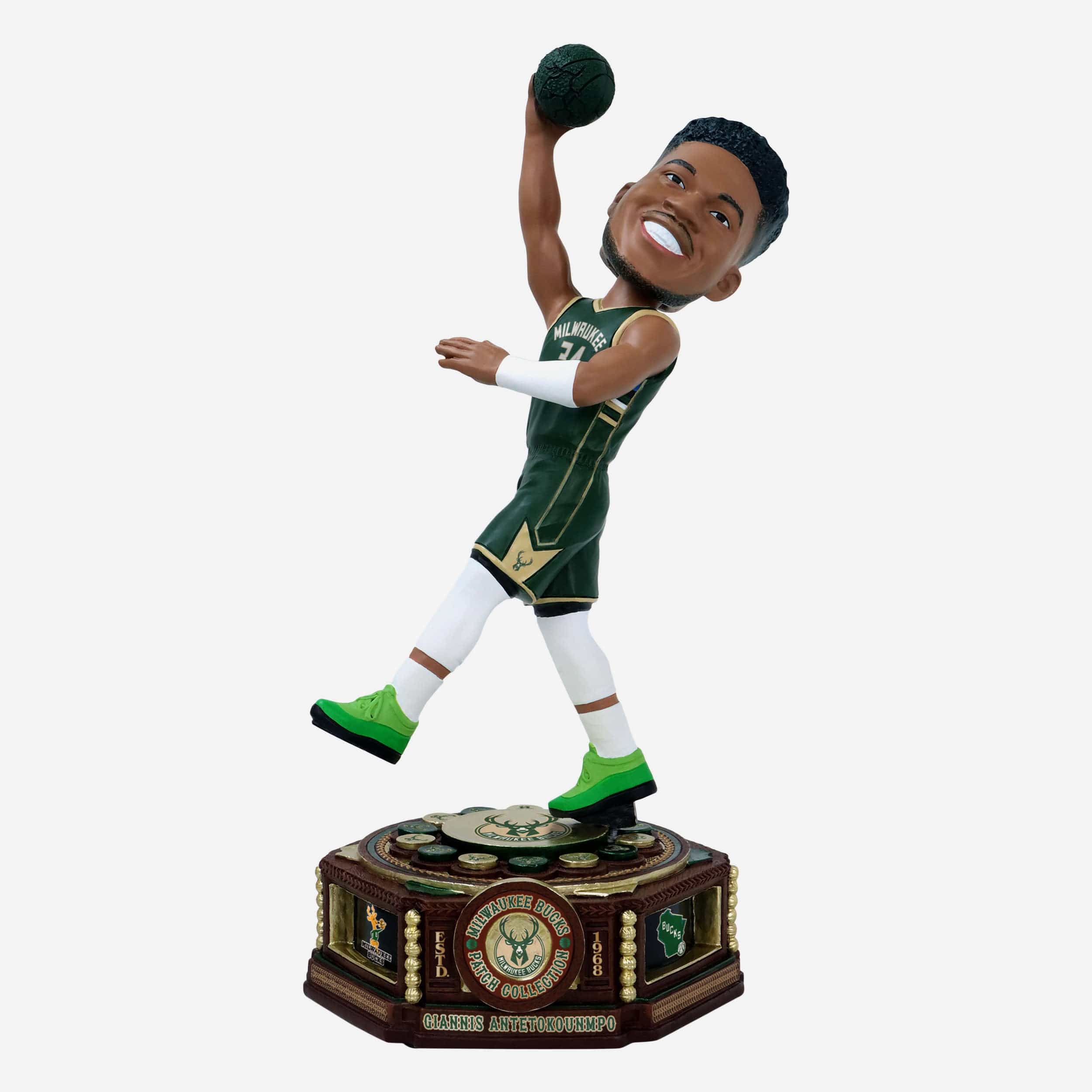 Giannis Antetokounmpo Milwaukee Bucks Patch Collection Bobblehead