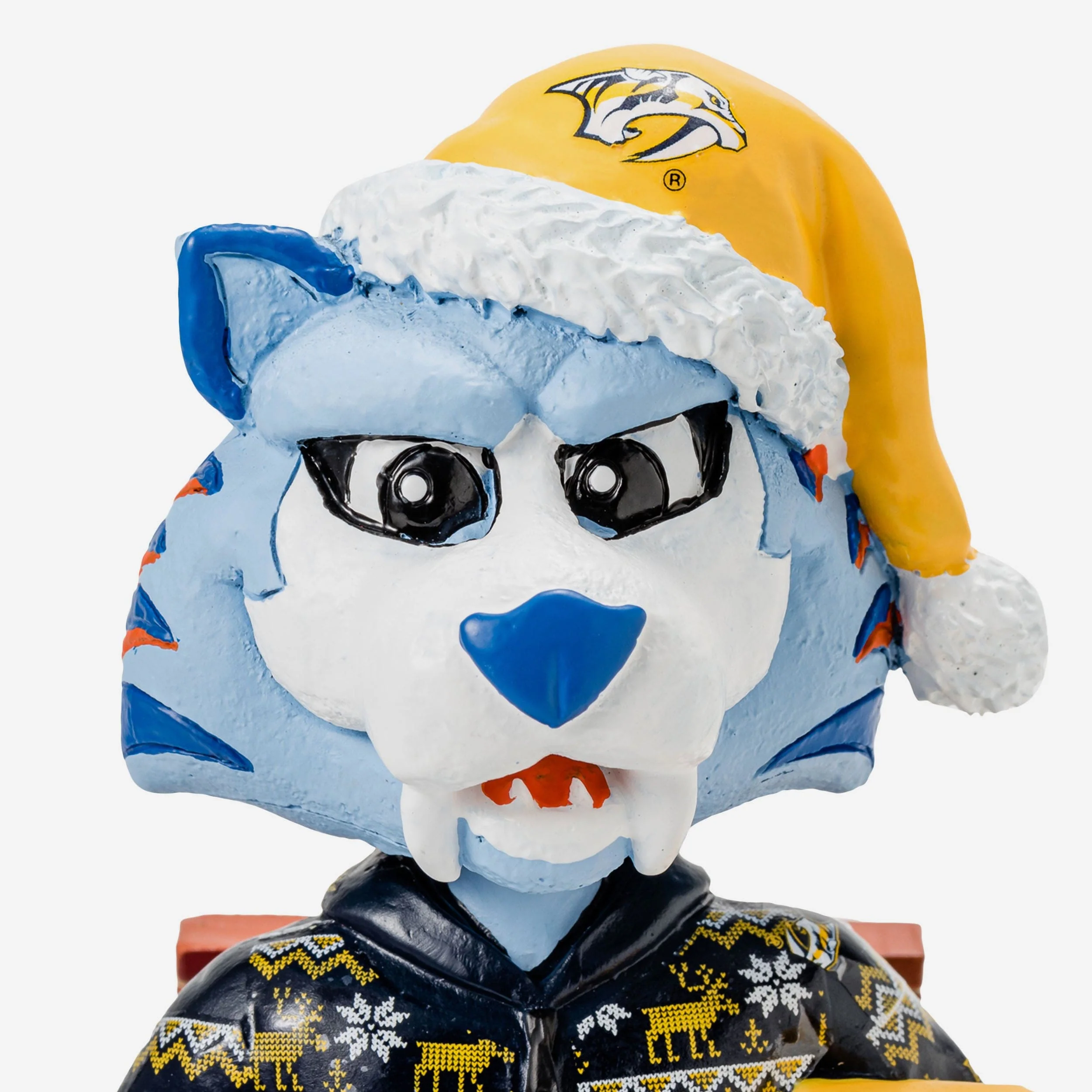 Gnash Nashville Predators Holiday Mascot Bobblehead - Image 2