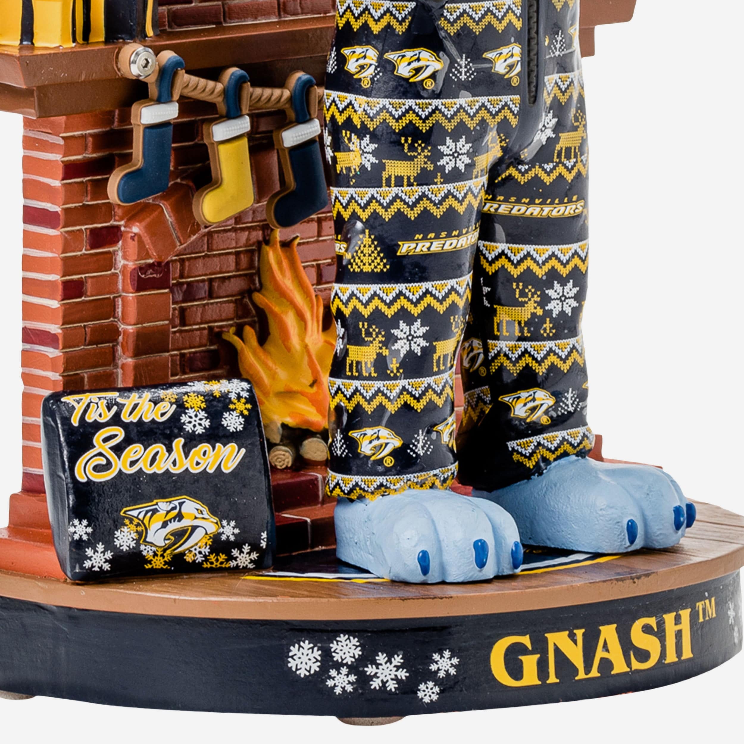 Gnash Nashville Predators Holiday Mascot Bobblehead - Image 3