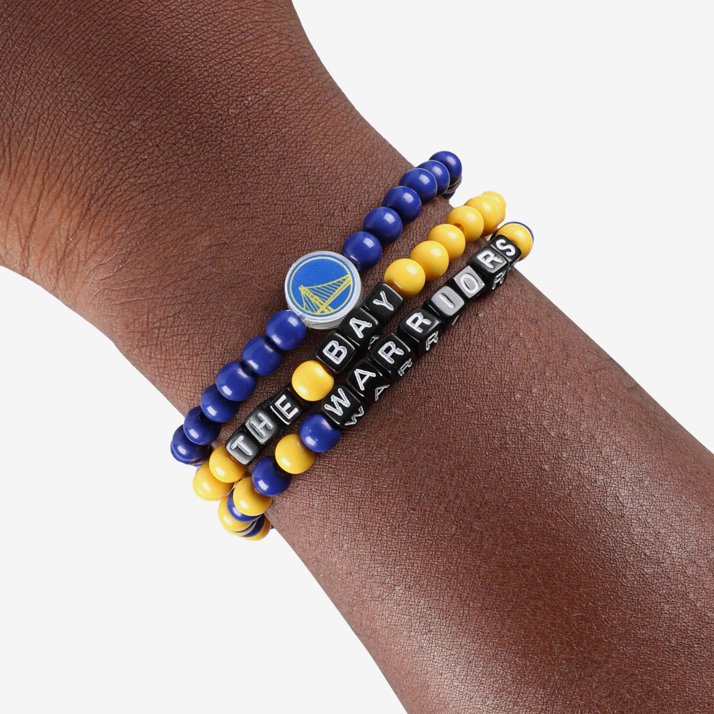 Golden State Warriors 3 Pack Beaded Friendship Bracelet - Image 4