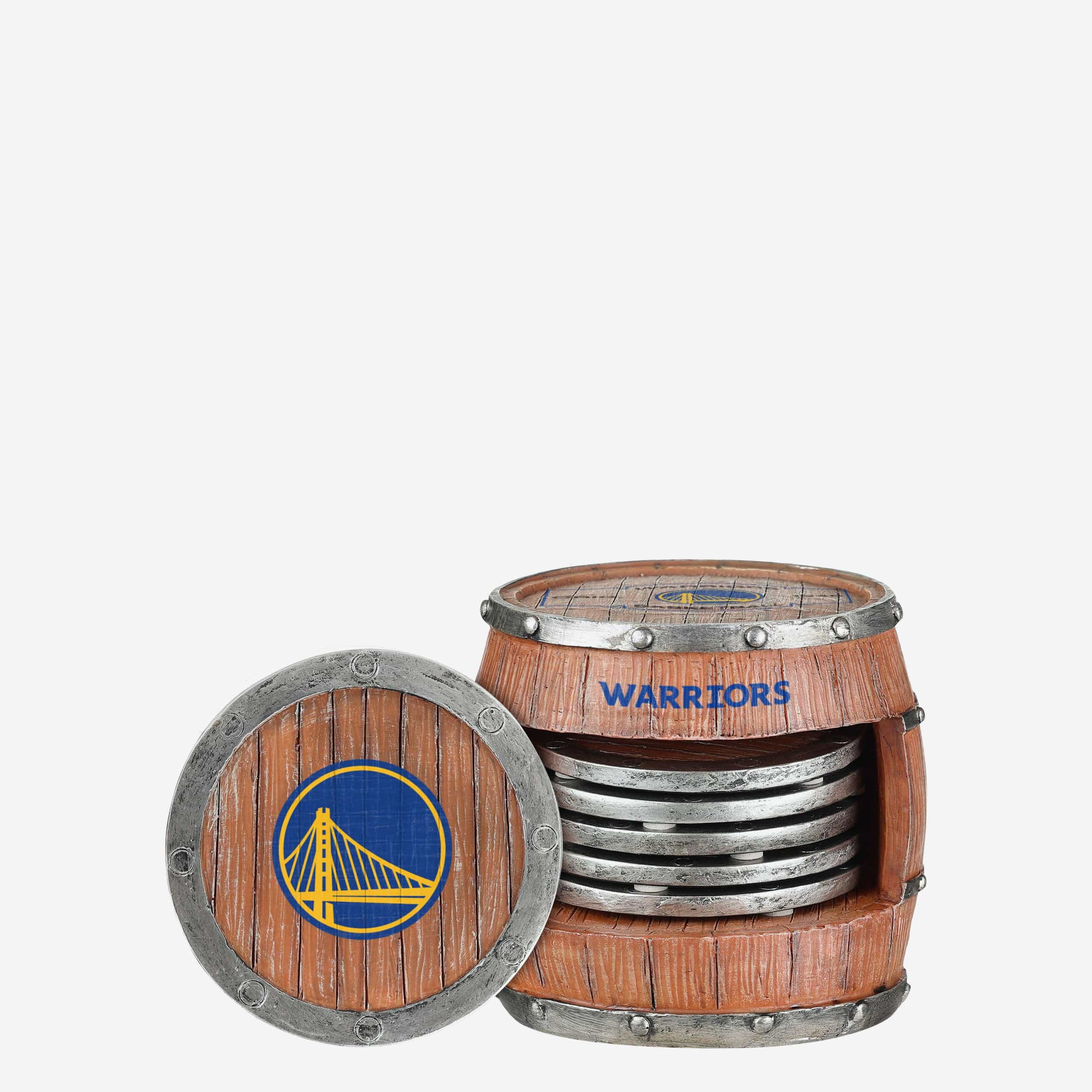 Golden State Warriors 5 Pack Barrel Coaster Set