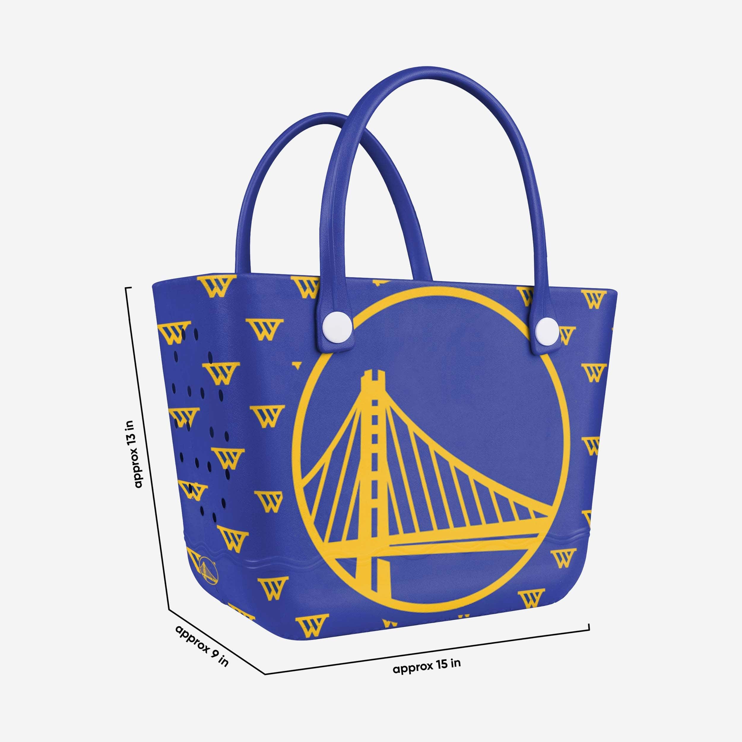 Golden State Warriors Big Logo Mini Print Tailgate Tote Bag - Image 3