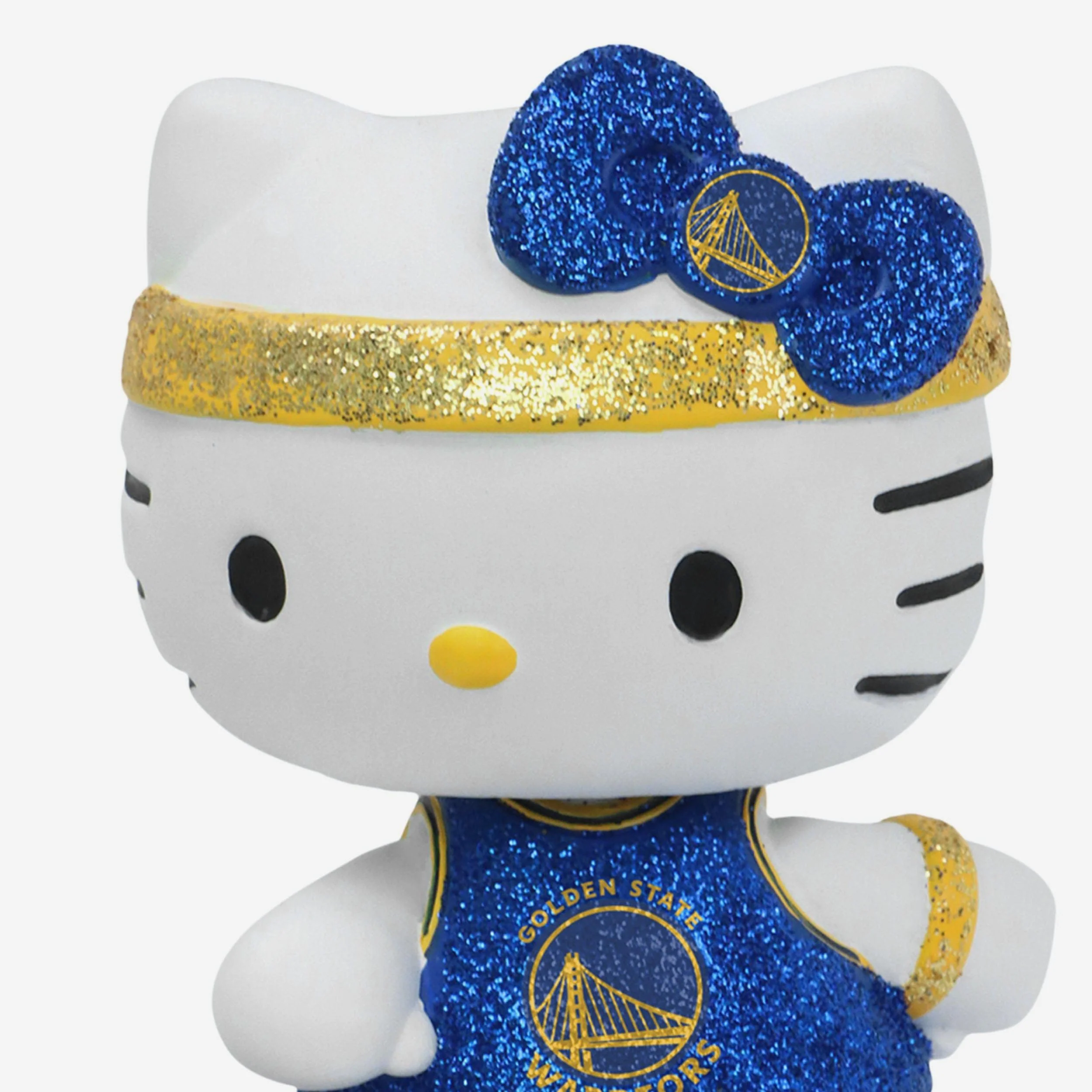 Golden State Warriors Hello Kitty® Glitter Mini Bobblehead - Image 2