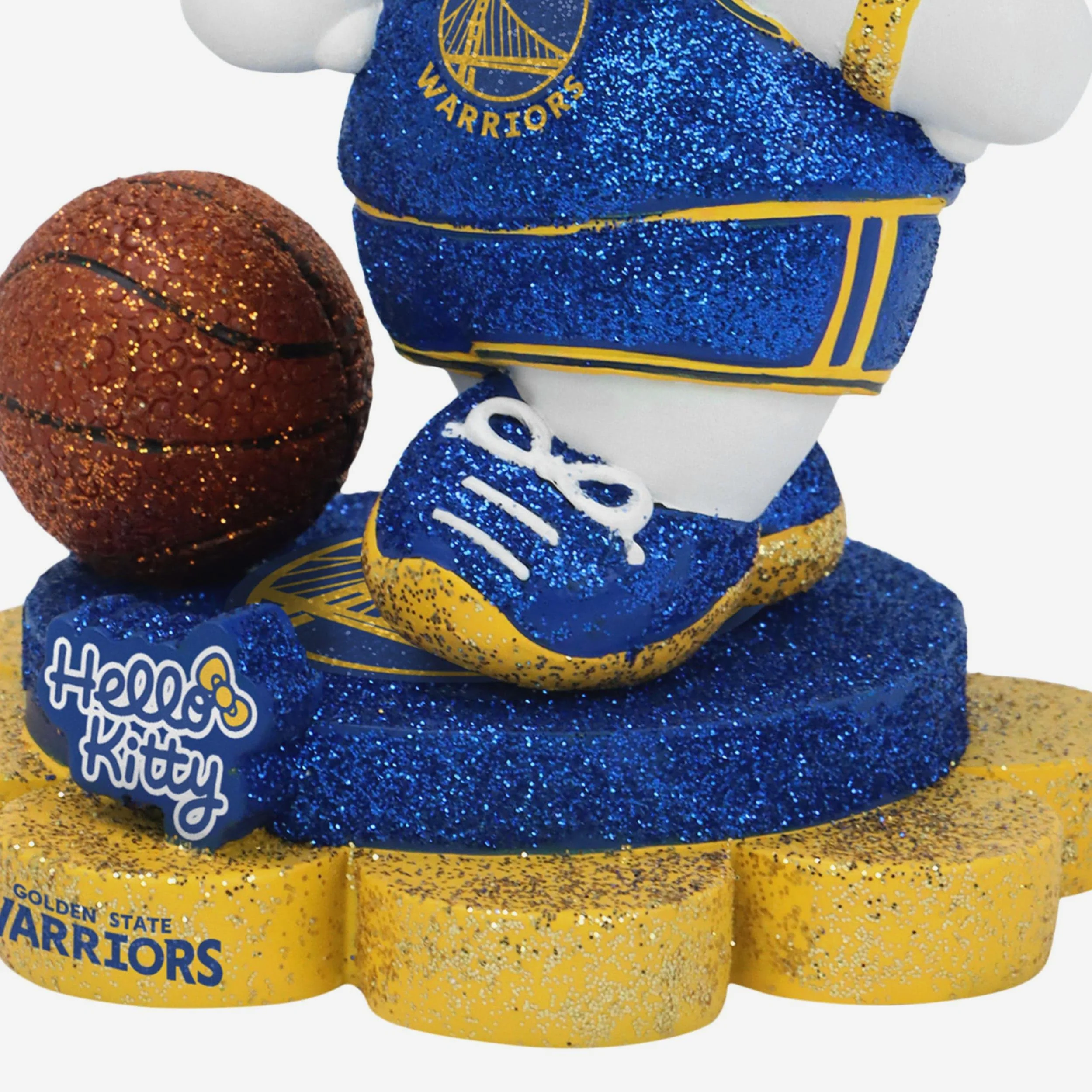 Golden State Warriors Hello Kitty® Glitter Mini Bobblehead - Image 3
