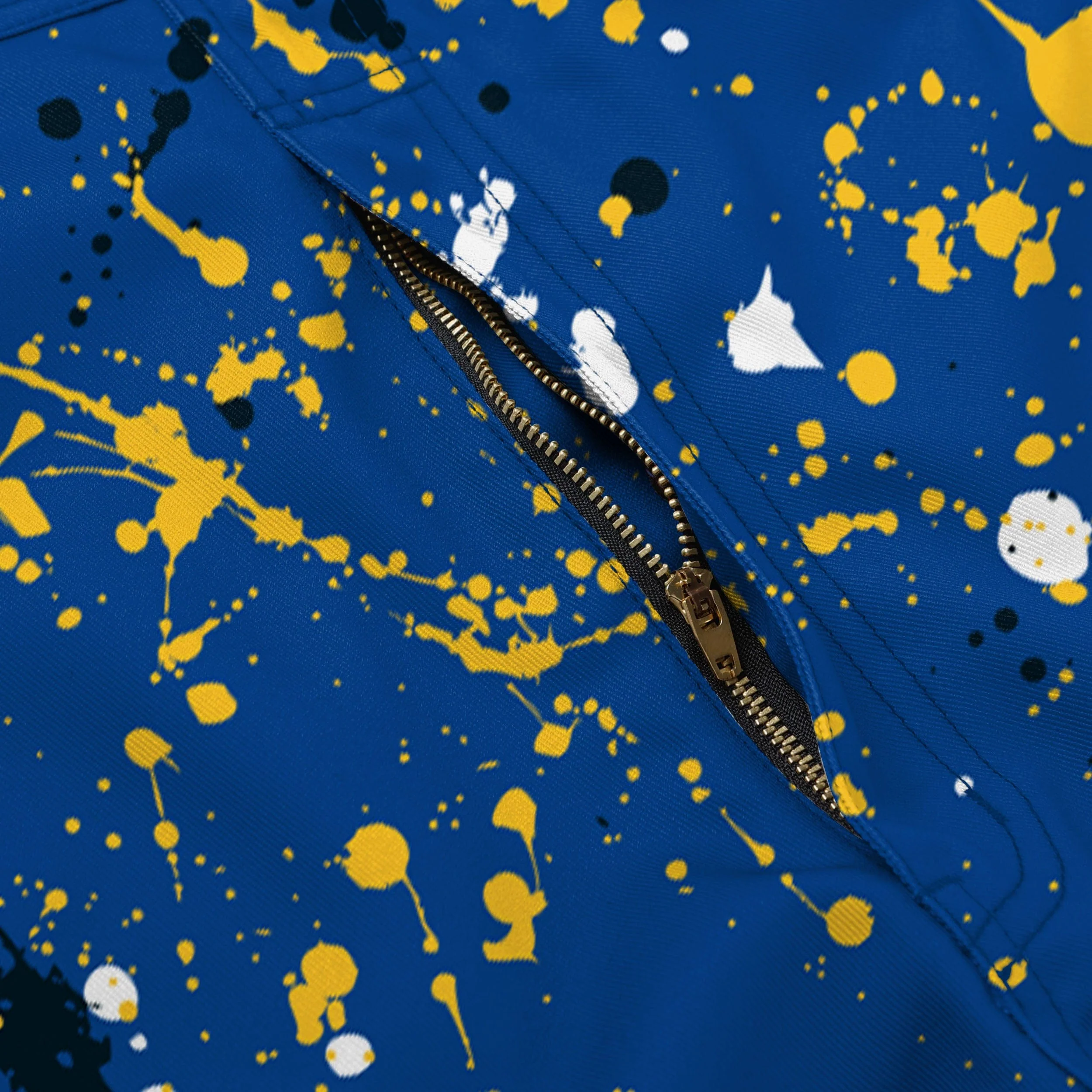 Golden State Warriors Mens Paint Splatter Bib Overalls - Image 5