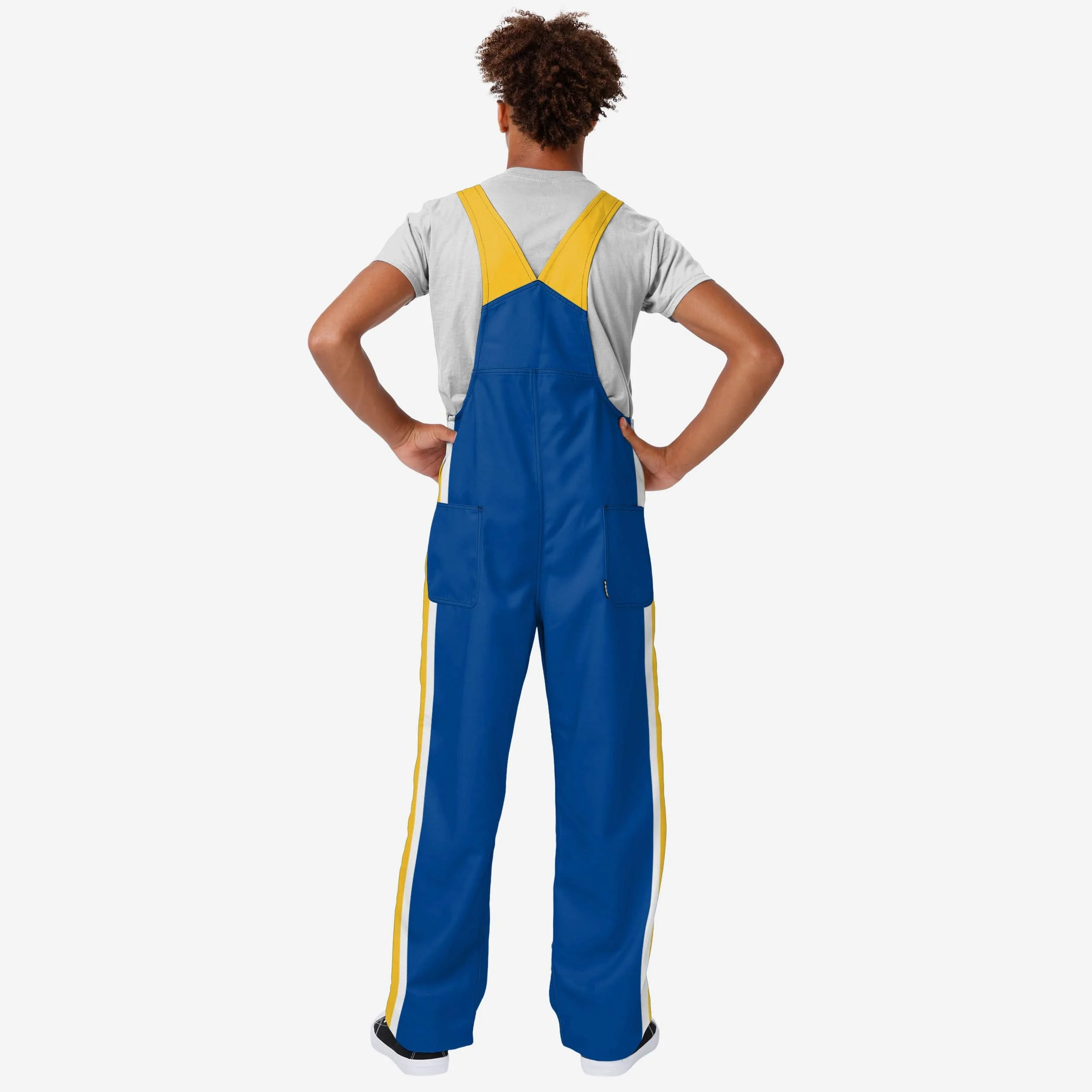 Golden State Warriors Mens Team Stripe Bib Overalls - Image 2