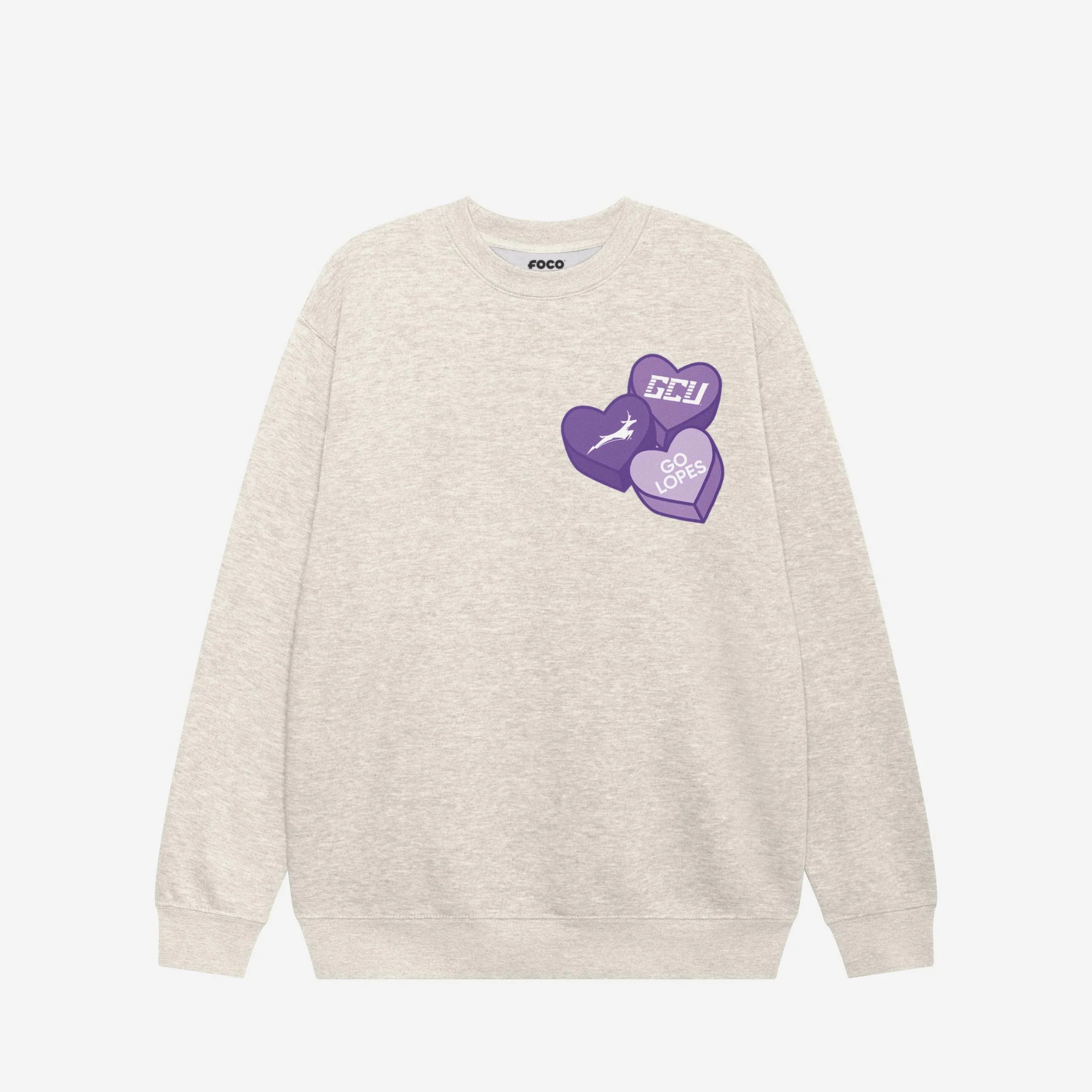 Grand Canyon Antelopes Candy Heart Crew Neck Sweatshirt
