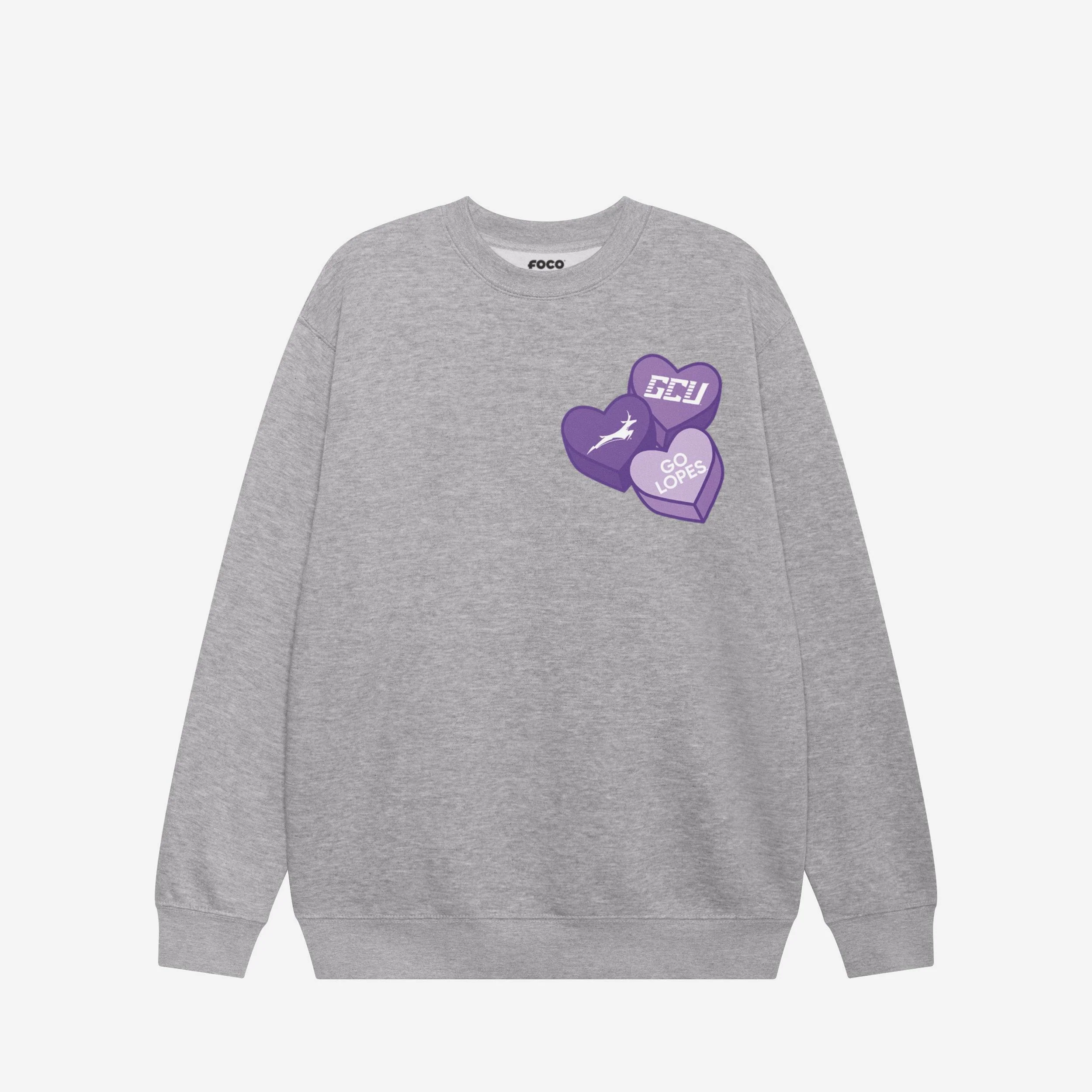 Grand Canyon Antelopes Candy Heart Crew Neck Sweatshirt - Image 3