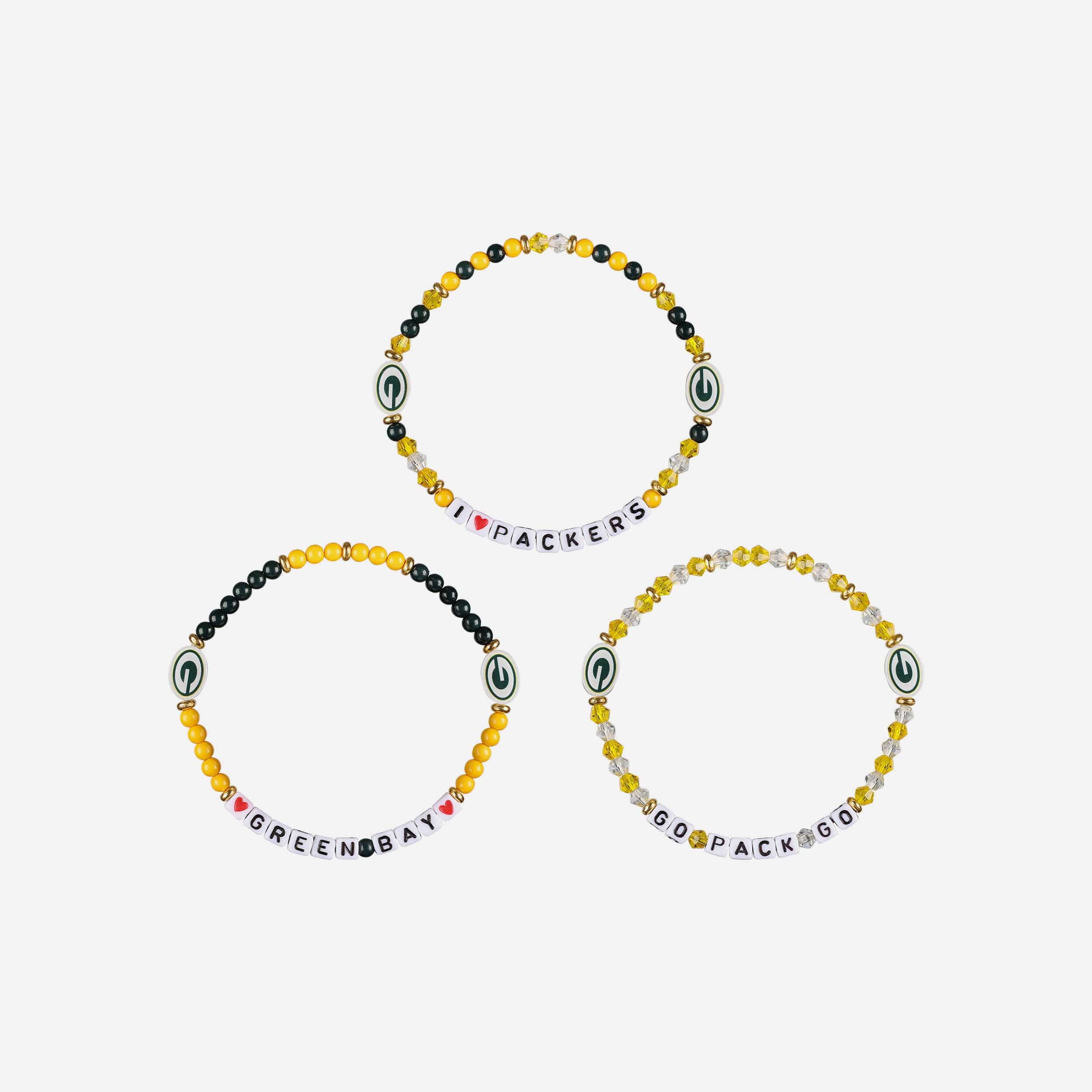 Green Bay Packers 3 Pack Friendship Bracelet - Image 3