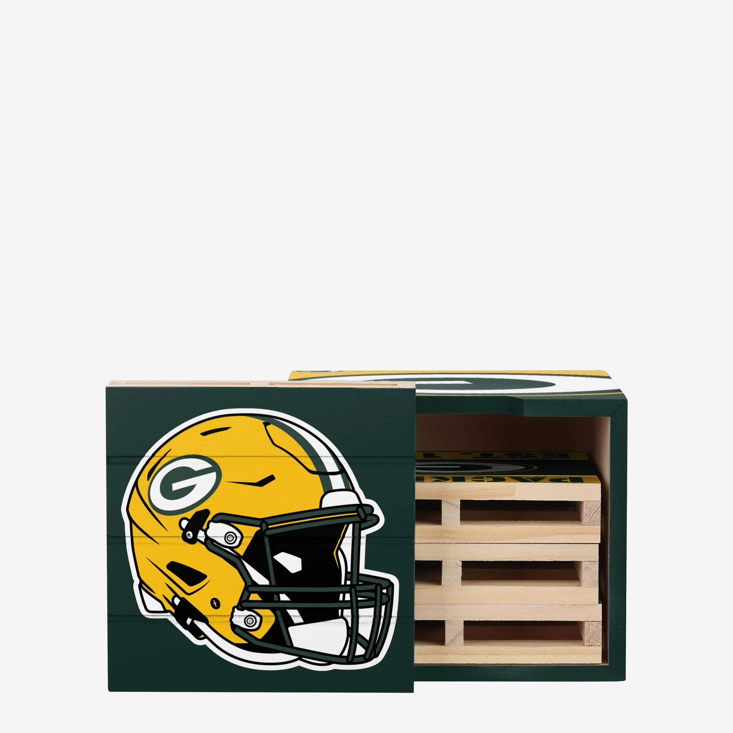 Green Bay Packers 4 Pack Pallet Coaster Set