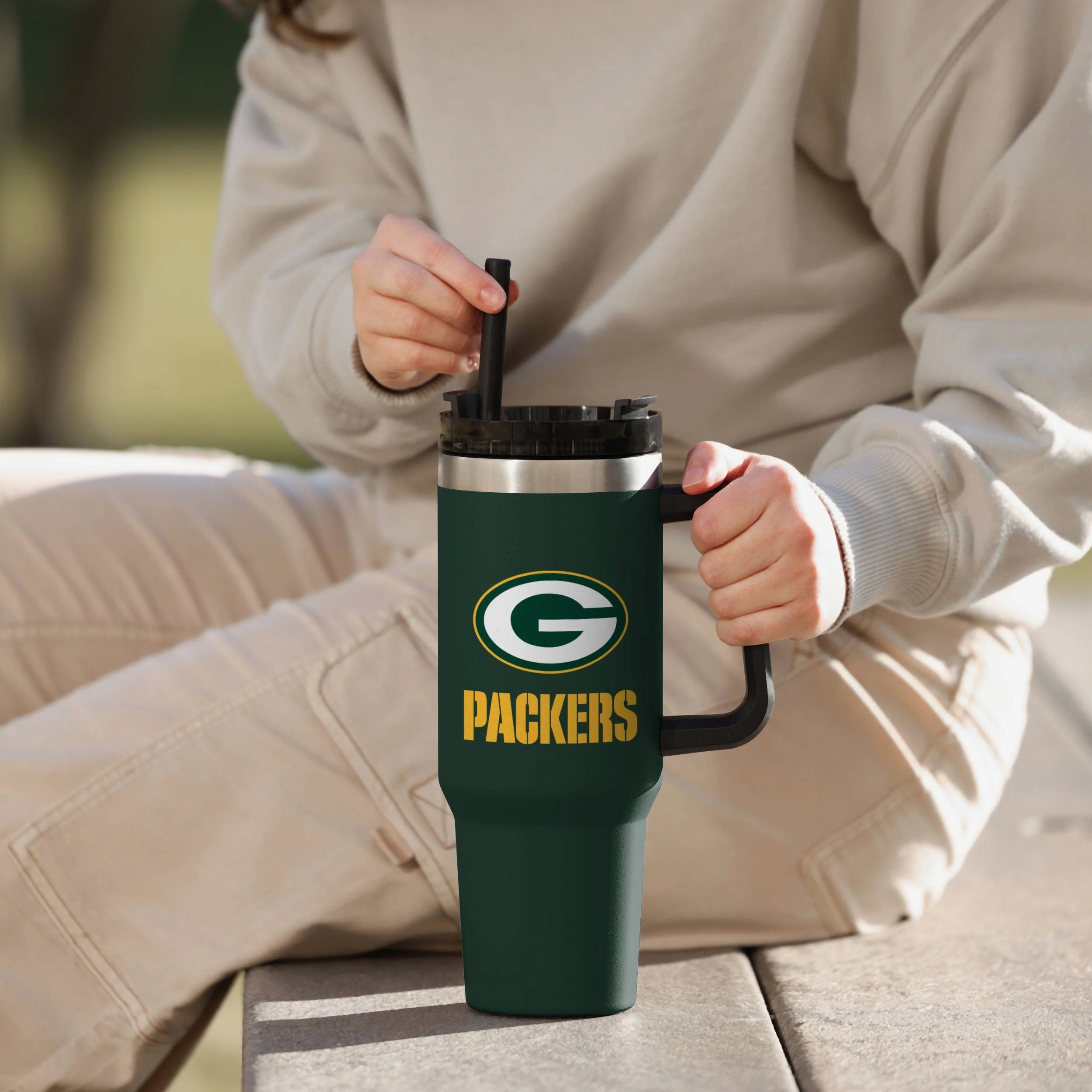 Green Bay Packers 40 oz XL Tumbler - Image 4